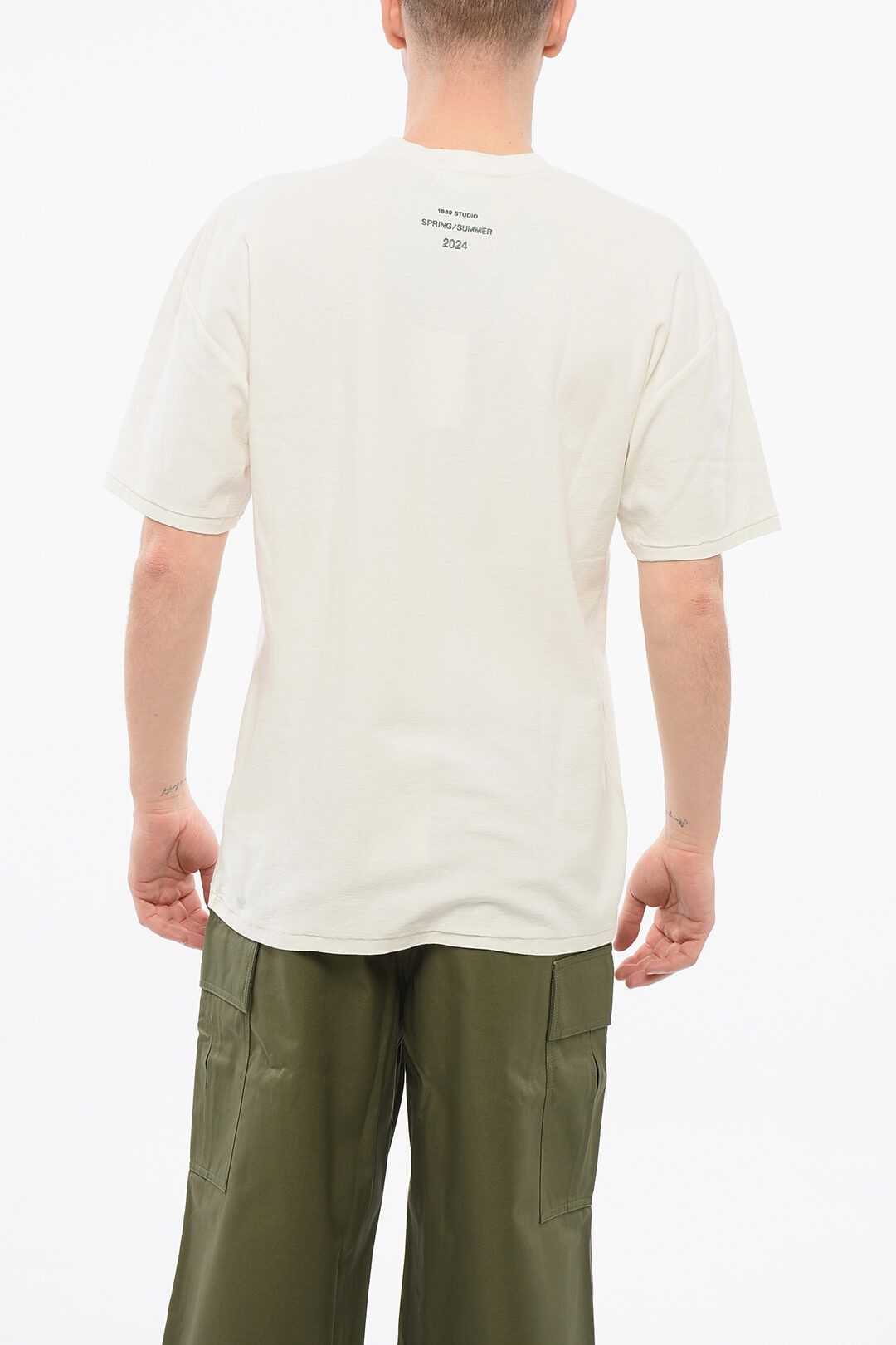 1989 STUDIO og1mm0725 Crewneck T-Shirt in White Size US XS / EU 42 / 0 - 2 Thumbnail