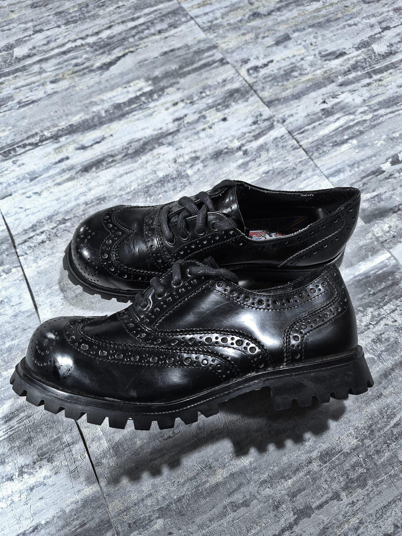 Seditionaries brogue chunky leather shoes punk Size US 7 / IT 37 - 6 Thumbnail