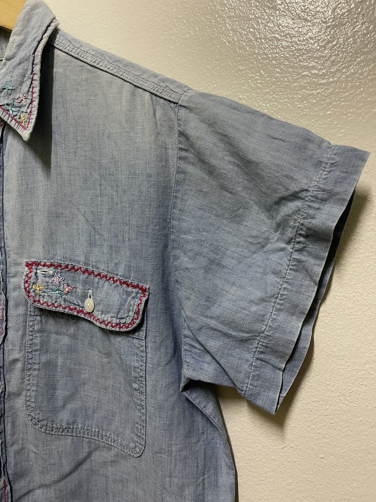 Big Mac Big Mac Chambray Embroidery Shirt Size M / US 6-8 / IT 42-44 - 6 Thumbnail
