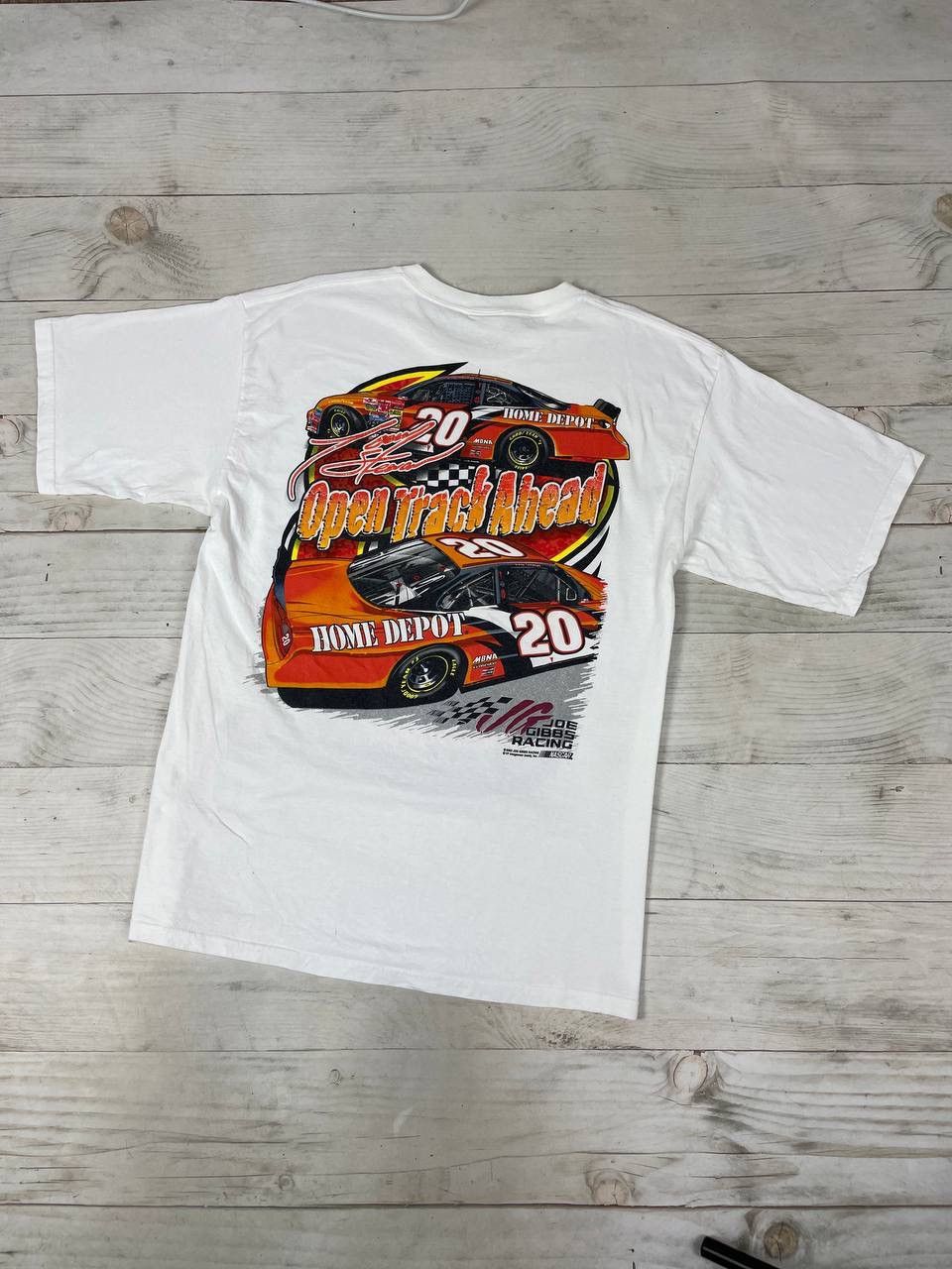 NASCAR Vintage Tony Steward 2002 Nascar Out In Front T-Shirt Size US XL / EU 56 / 4 - 16 Thumbnail