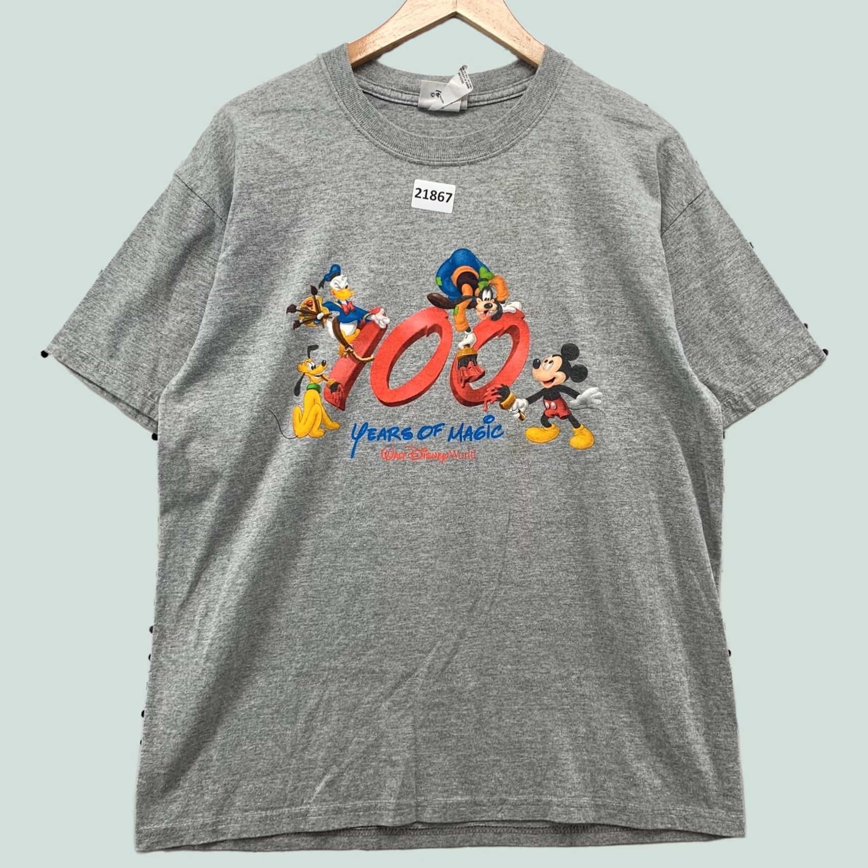 Disney VINTAGE Disney Shirt Gray 100 Years Of Noguchi Mens Medium Cartoon Tee Shirt Size US M / EU 48-50 / 2 - 1 Thumbnail