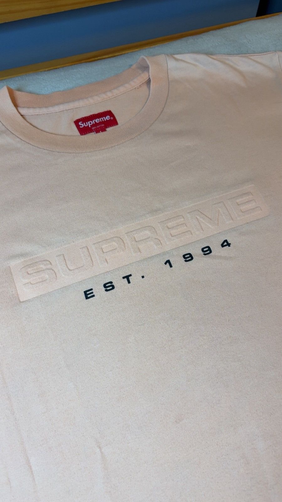 Supreme Supreme est. 1994 cream T-shirt Size US L / EU 52-54 / 3 - 2 Thumbnail