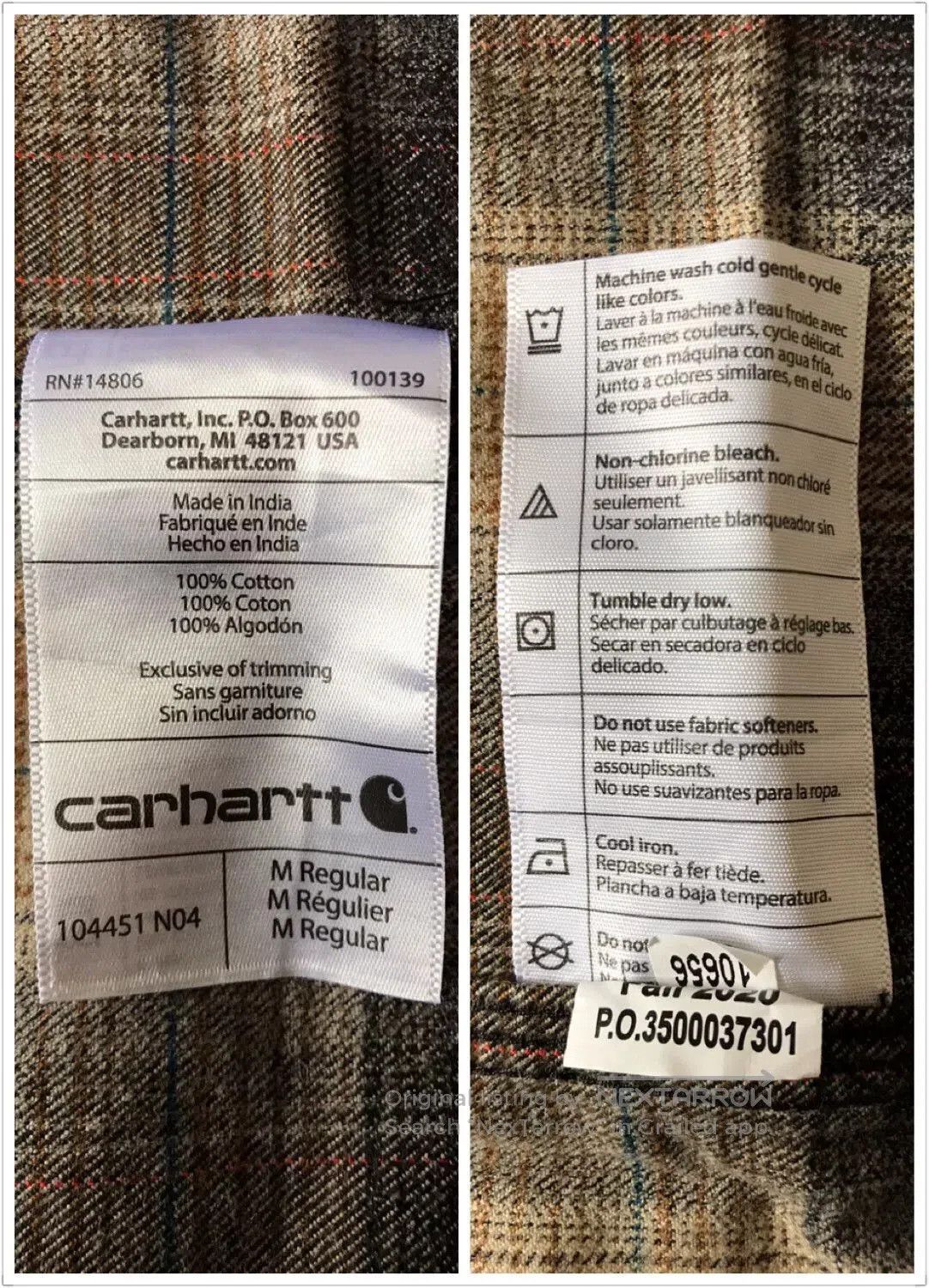 Carhartt Carhartt 104451 Flannel Work Shirt. Size US M / EU 48-50 / 2 - 9 Thumbnail