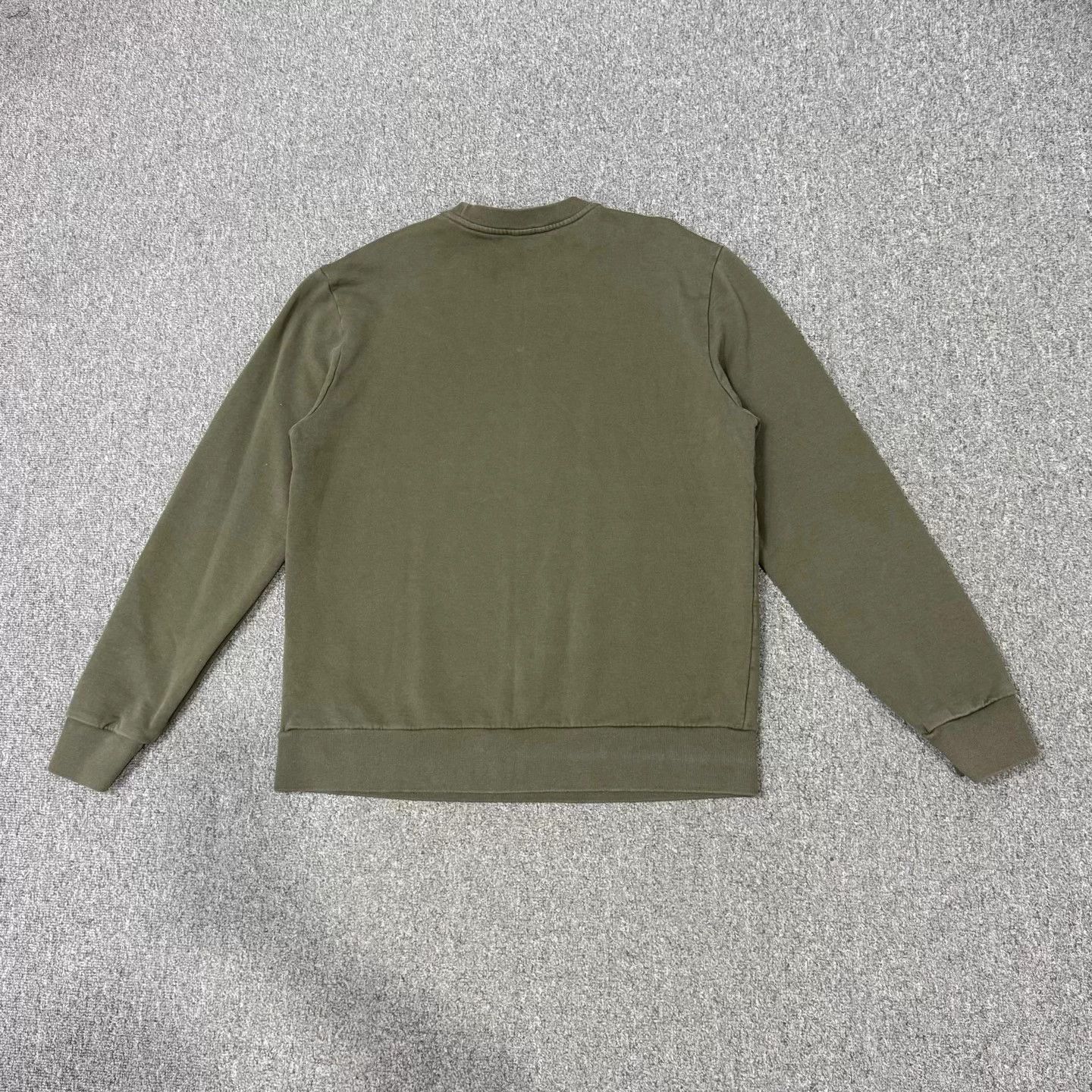 Moncler Moncler Gray Green Flocked Logo Crewneck Sweatshirt XL Size US XL / EU 56 / 4 - 2 Thumbnail