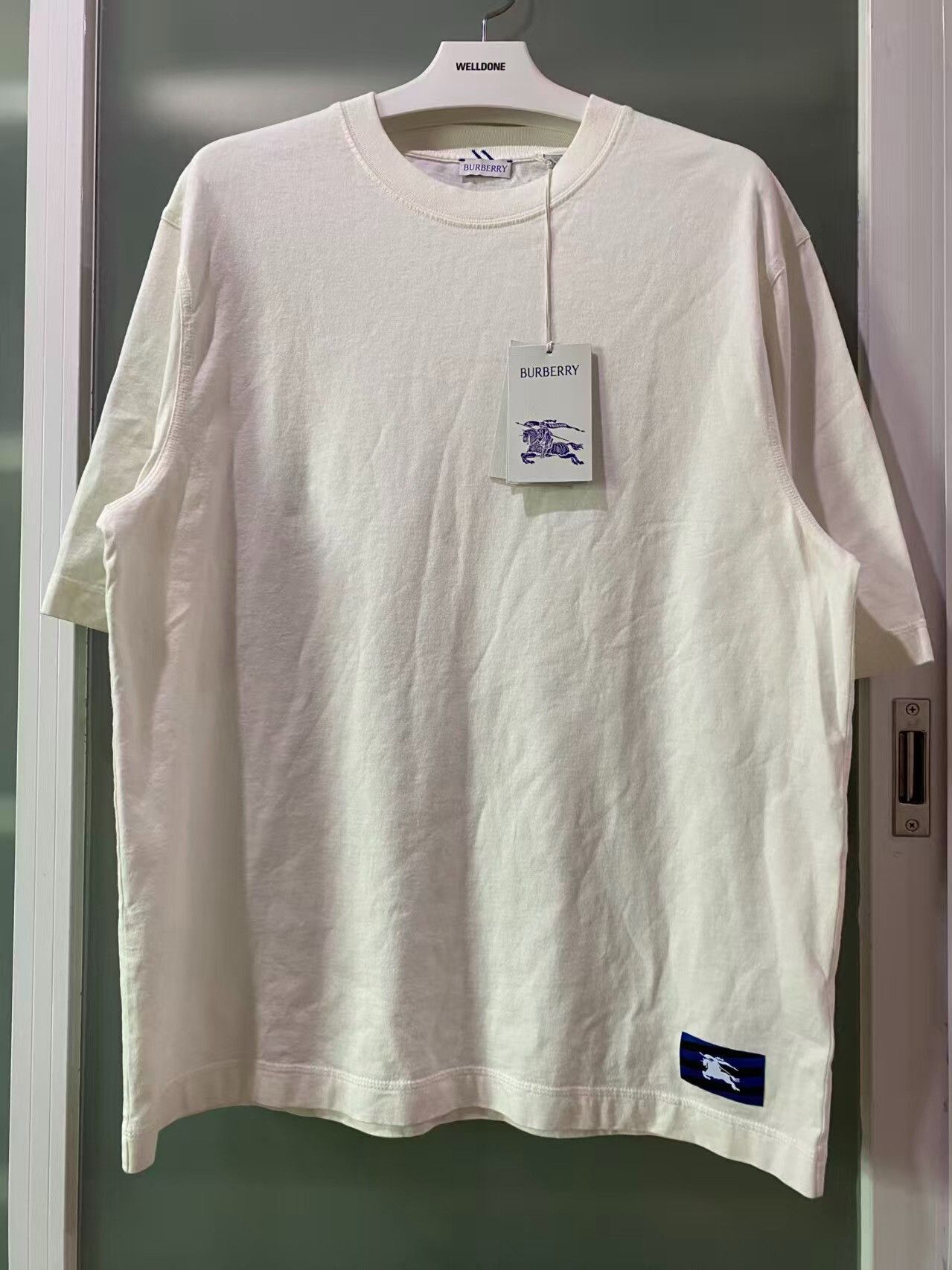 Burberry burberry white short sleeve top size L Size US L / EU 52-54 / 3 - 1 Thumbnail