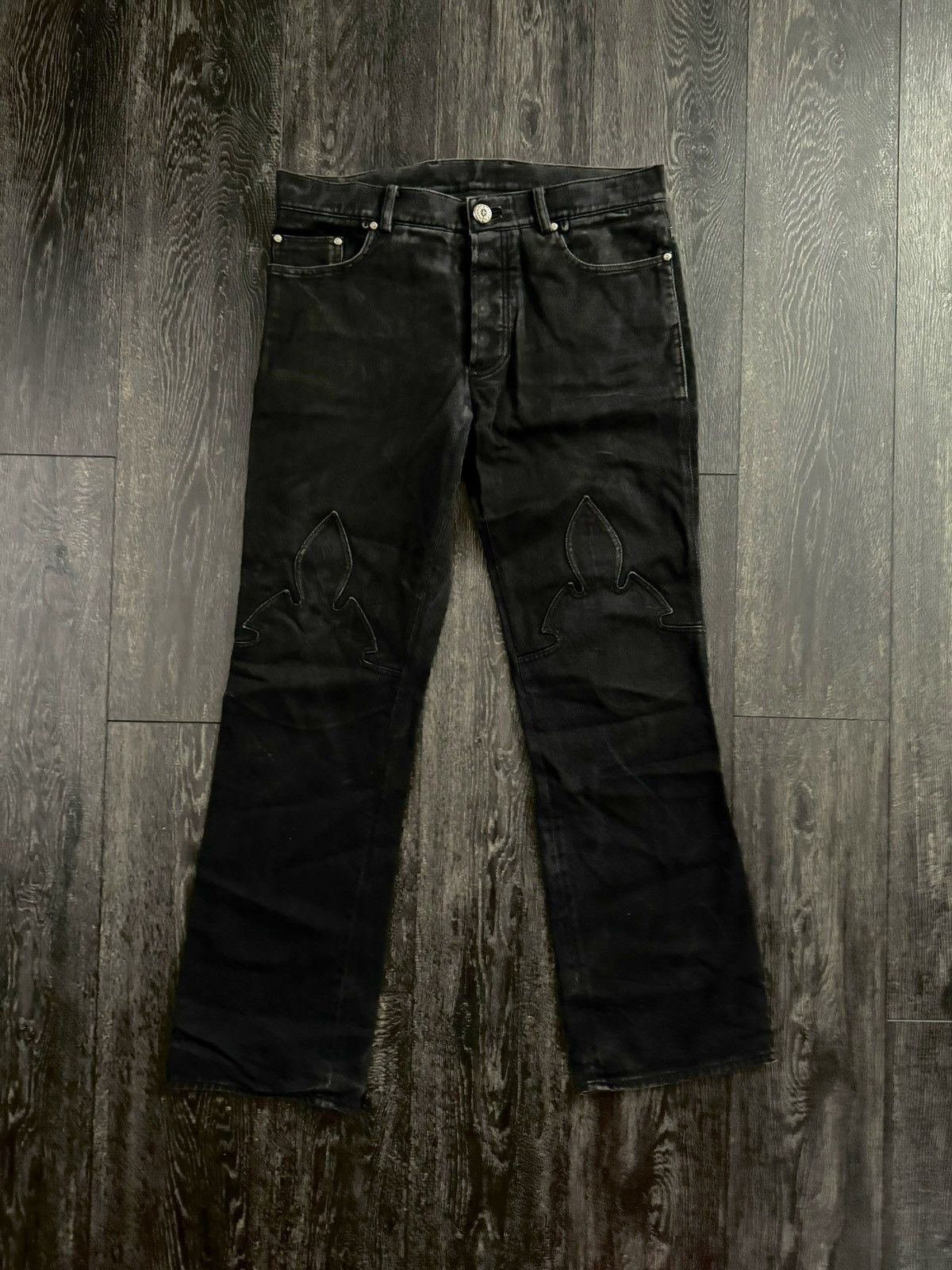 Chrome Hearts Chrome Hearts Fleur Knee Denim Size US 34 / EU 50 - 1 Thumbnail