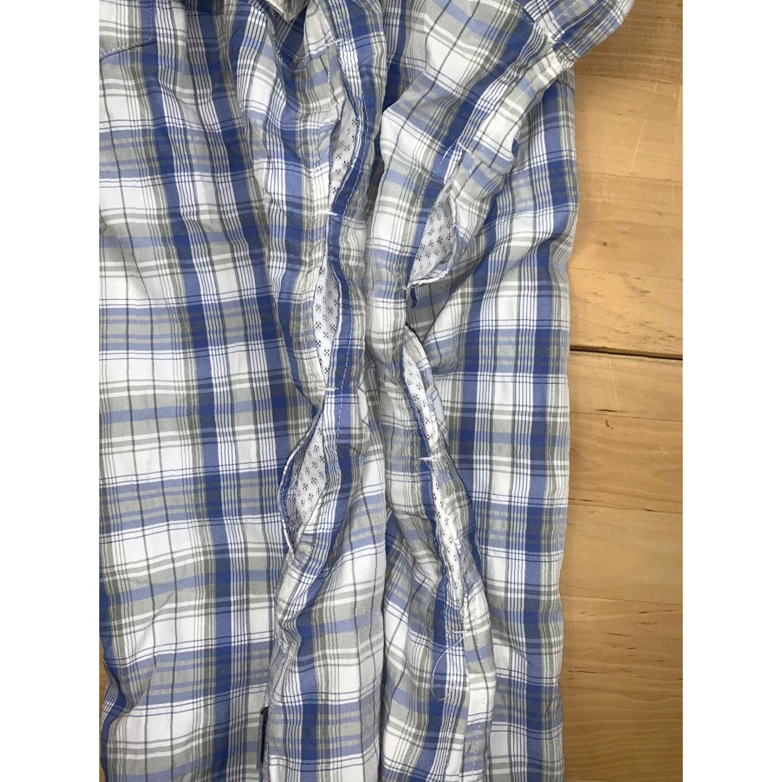 Eddie Bauer Eddie Bauer Womens Button-Up Shirt Outdoor Plaid White/Blue Size L Size L / US 10 / IT 46 - 4 Thumbnail