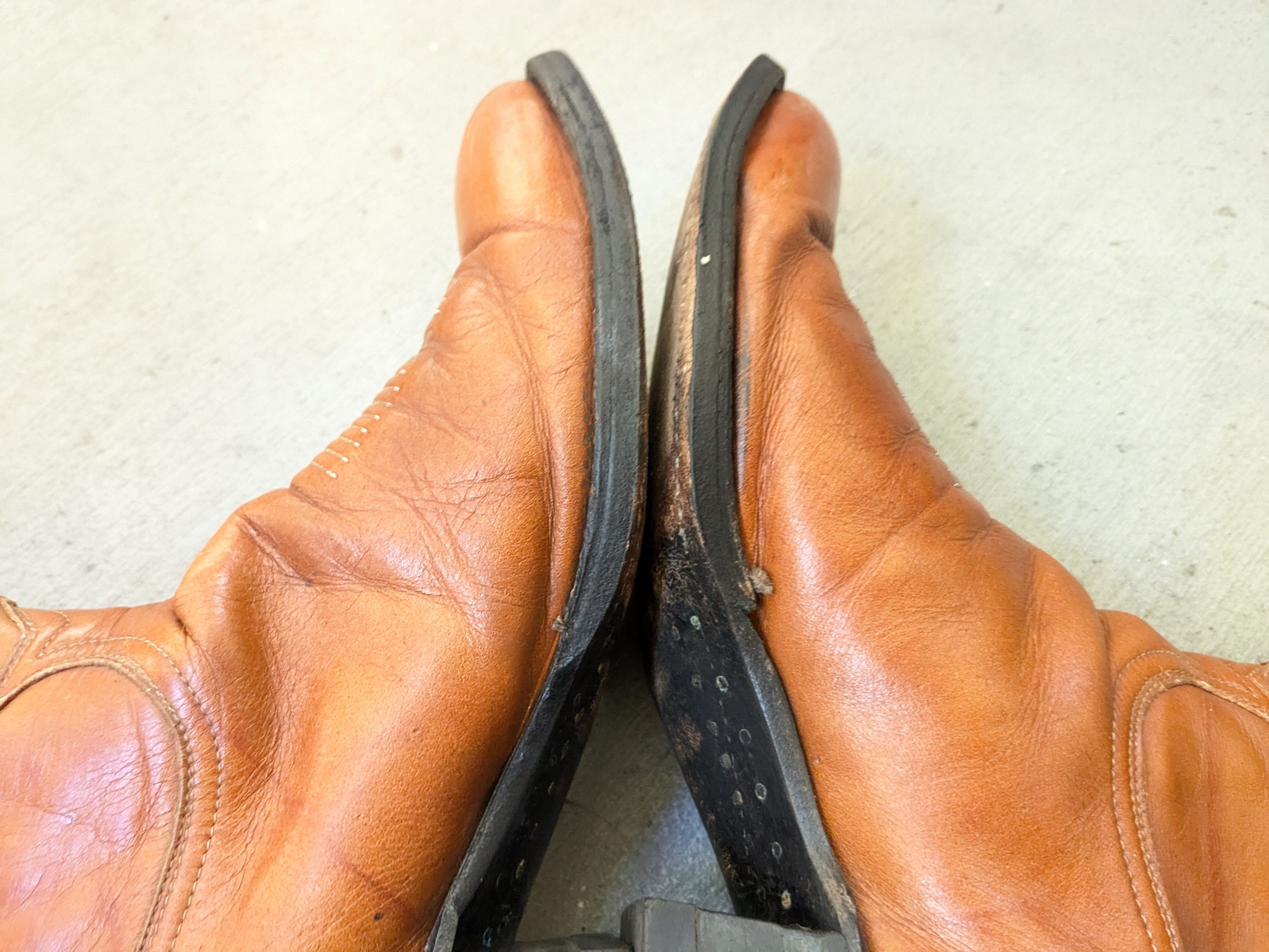 Other Tony Lama Cowboy Boots 11.5 B Narrow Brown Leather USA Size US 11.5 / EU 44-45 - 11 Thumbnail
