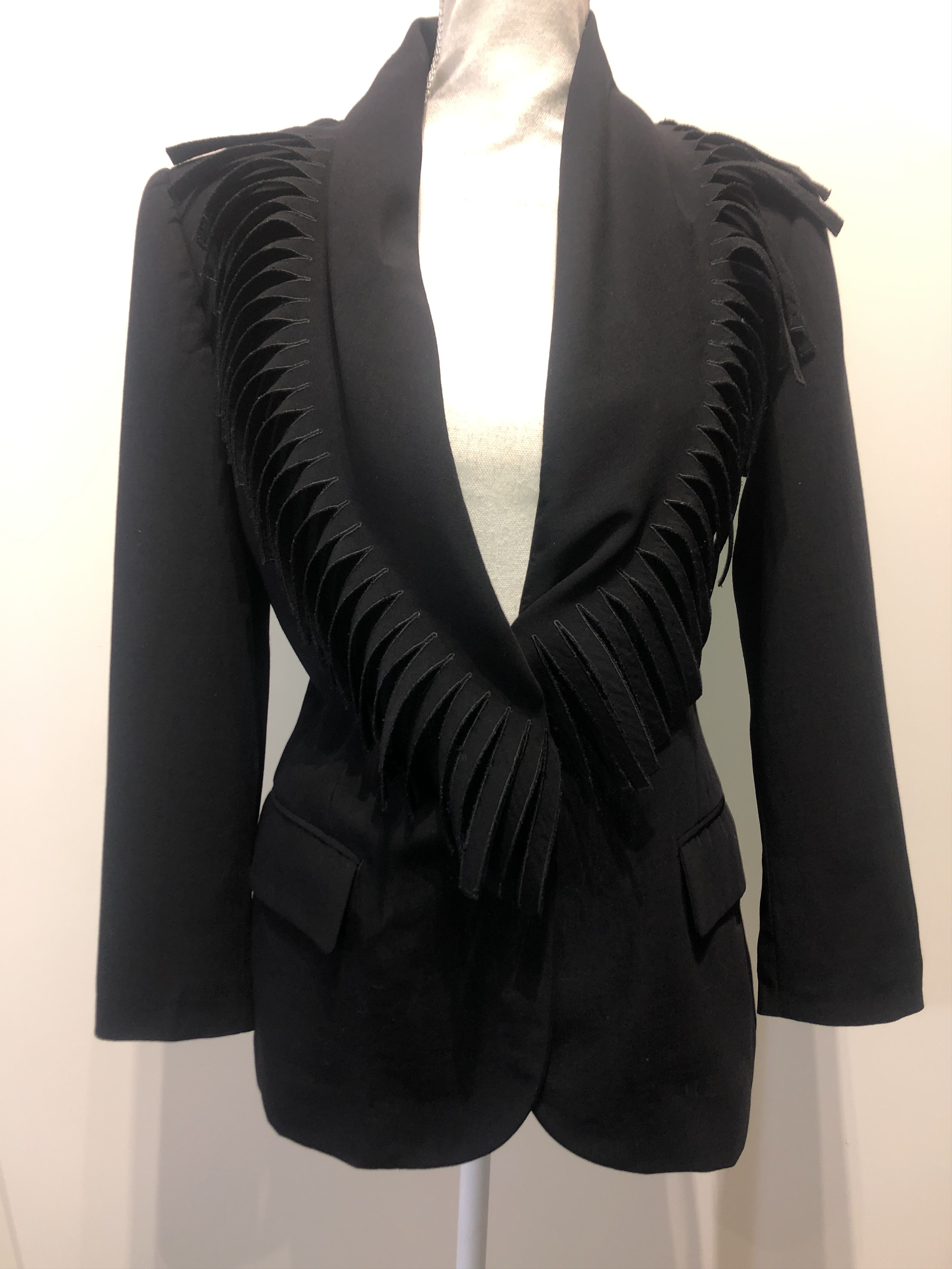 Jean Paul Gaultier 1989 Tassels Collar Shaped Jacket Size M / US 6-8 / IT 42-44 - 12 Thumbnail