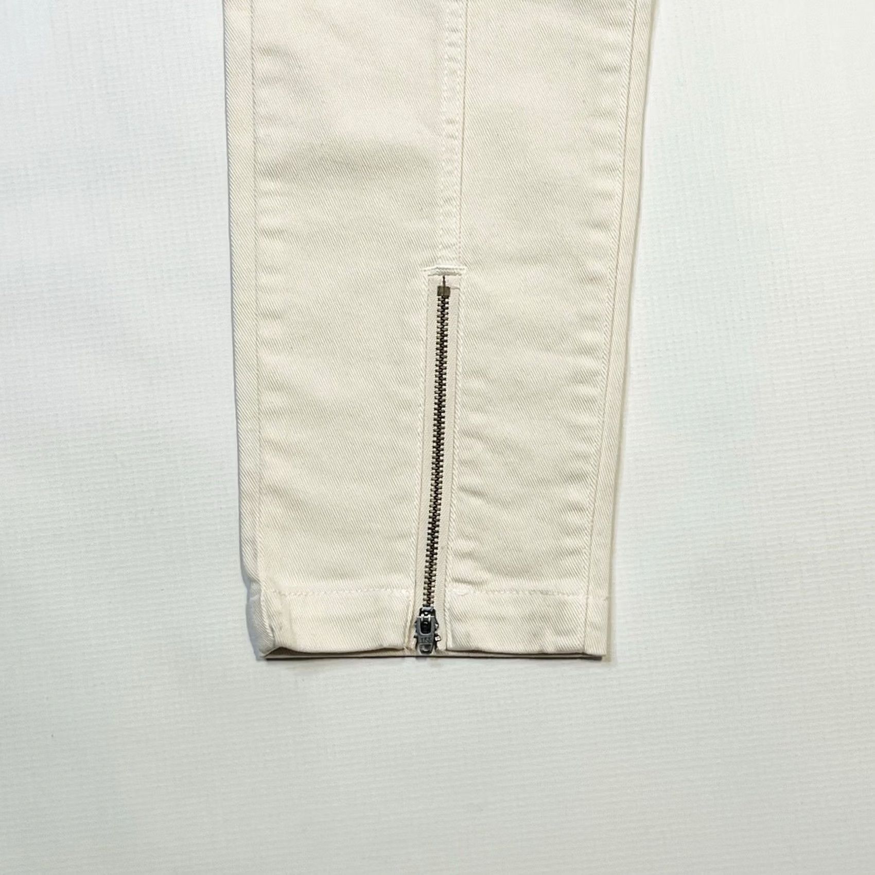 Joie JOIE Emersyn Utilitarian Jeans White Sand Size 28 Zipper Ankle Women Size 28" / US 6 / IT 42 - 4 Thumbnail