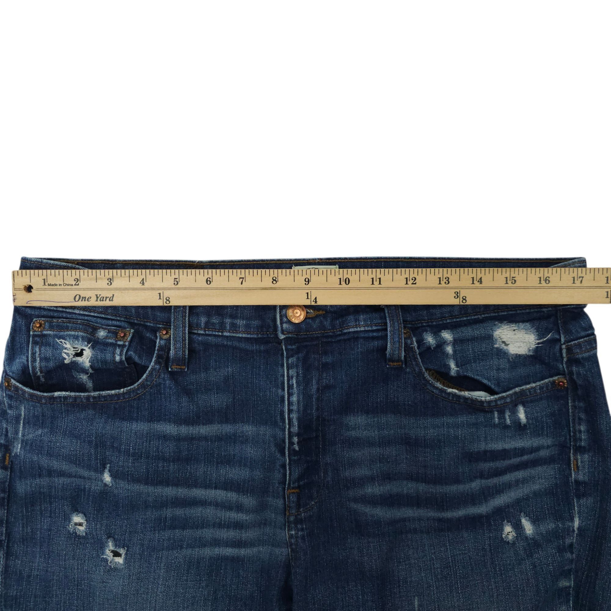 J.Crew J.Crew Slim Broken Boyfriend Jeans Womens 31 Mid Rise Size 35" - 3 Thumbnail