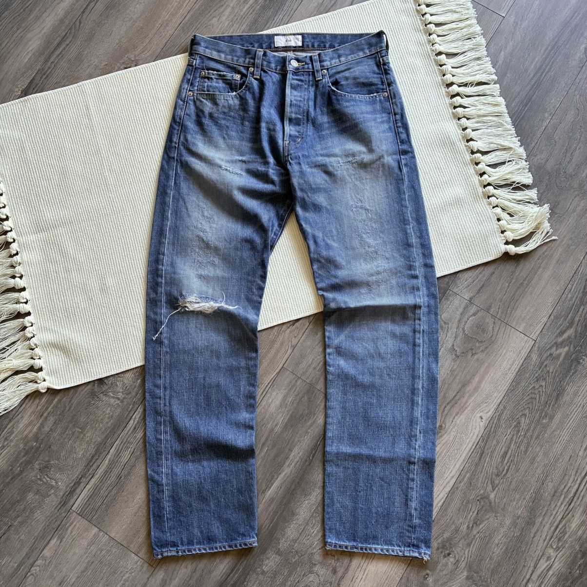 URBAN RESEARCH DOORS D’sh Urban Research Doors Distressed Light Wash Blue Jeans Size US 31 - 1 Thumbnail