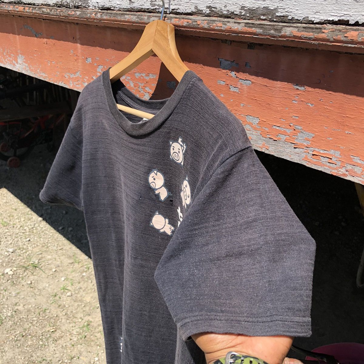Japanese Brand 🔥steals🔥Japanese Brand Distressed Pig Tshirt Size US M / EU 48-50 / 2 - 10 Thumbnail