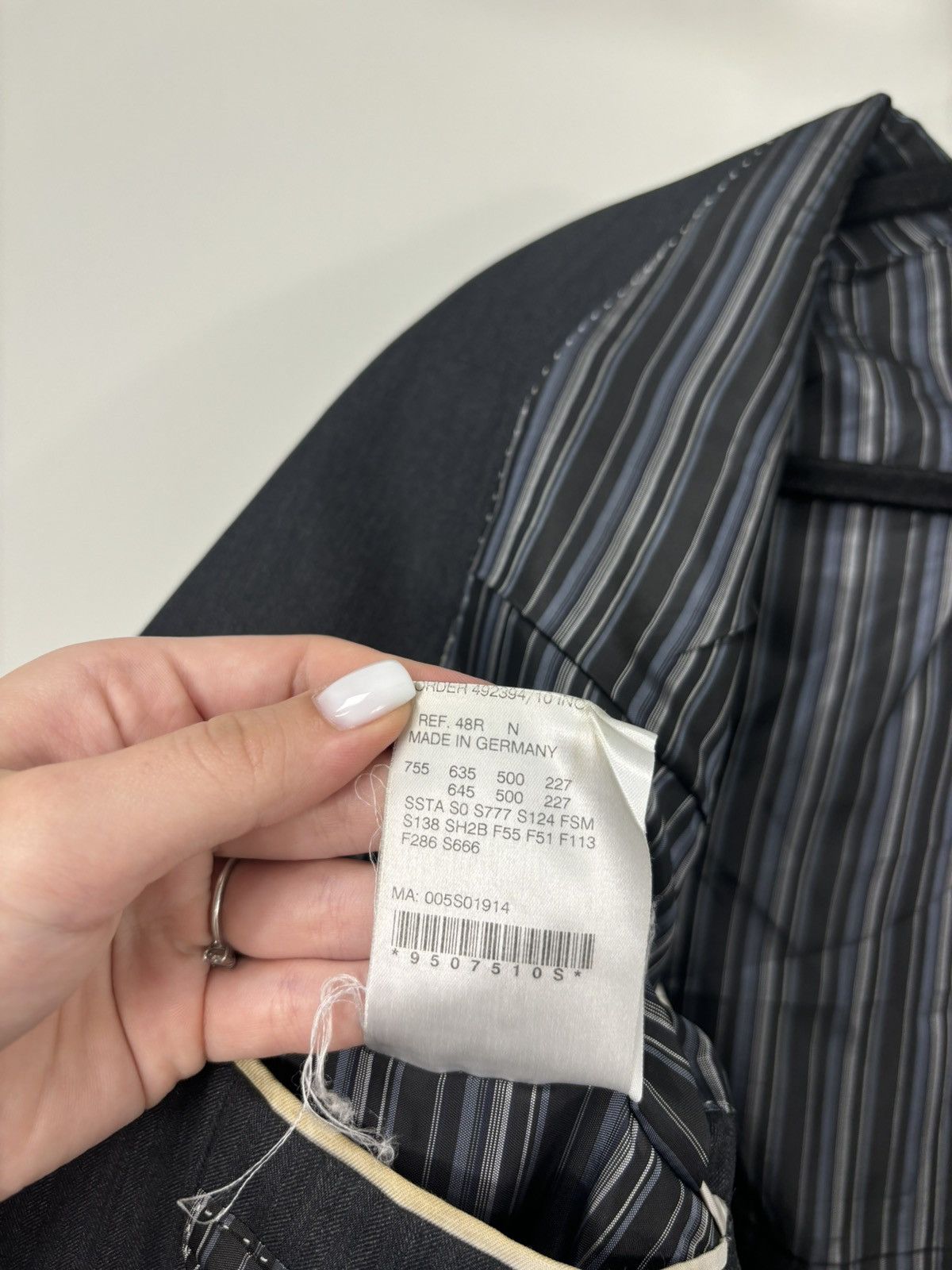 SCABAL Scabal Savile Row MTM Gray Formal 130s Wool Blazer Jacket Size 48R - 13 Thumbnail