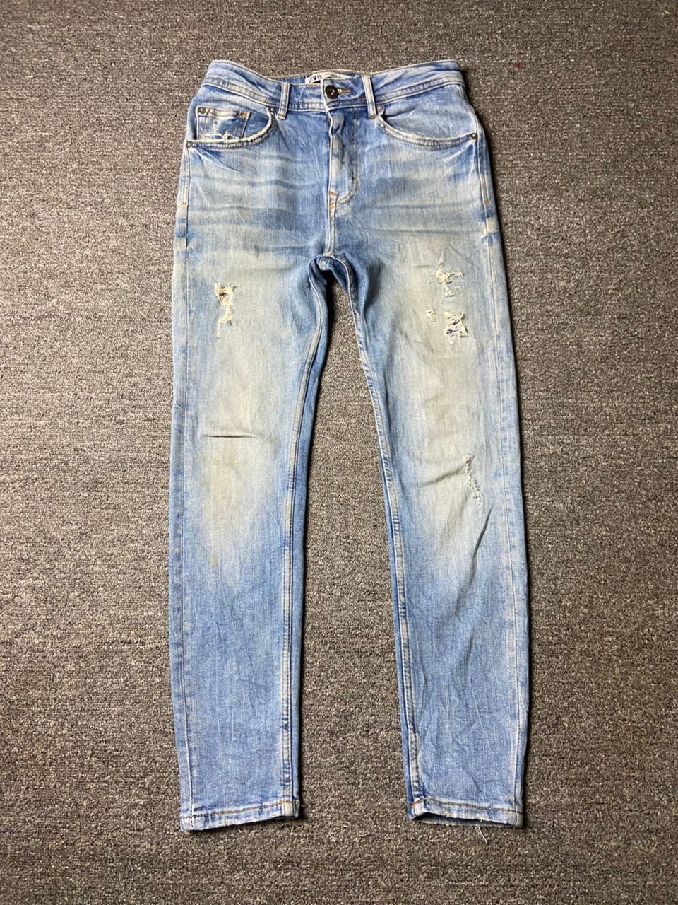 Zara Zara Distressed Denim Ripped Jeans (175) Size US 28 / EU 44 - 1 Thumbnail
