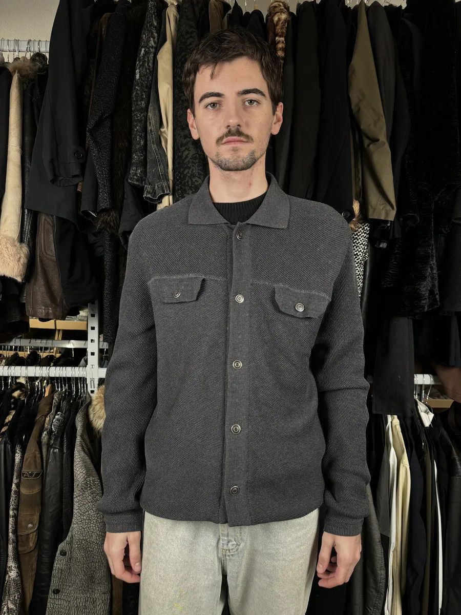 Maison Margiela AW2012 Maison Margiela Anthracite Grey Signature Buttoned Cardigan Jacket Size US M / EU 48-50 / 2 - 3 Thumbnail