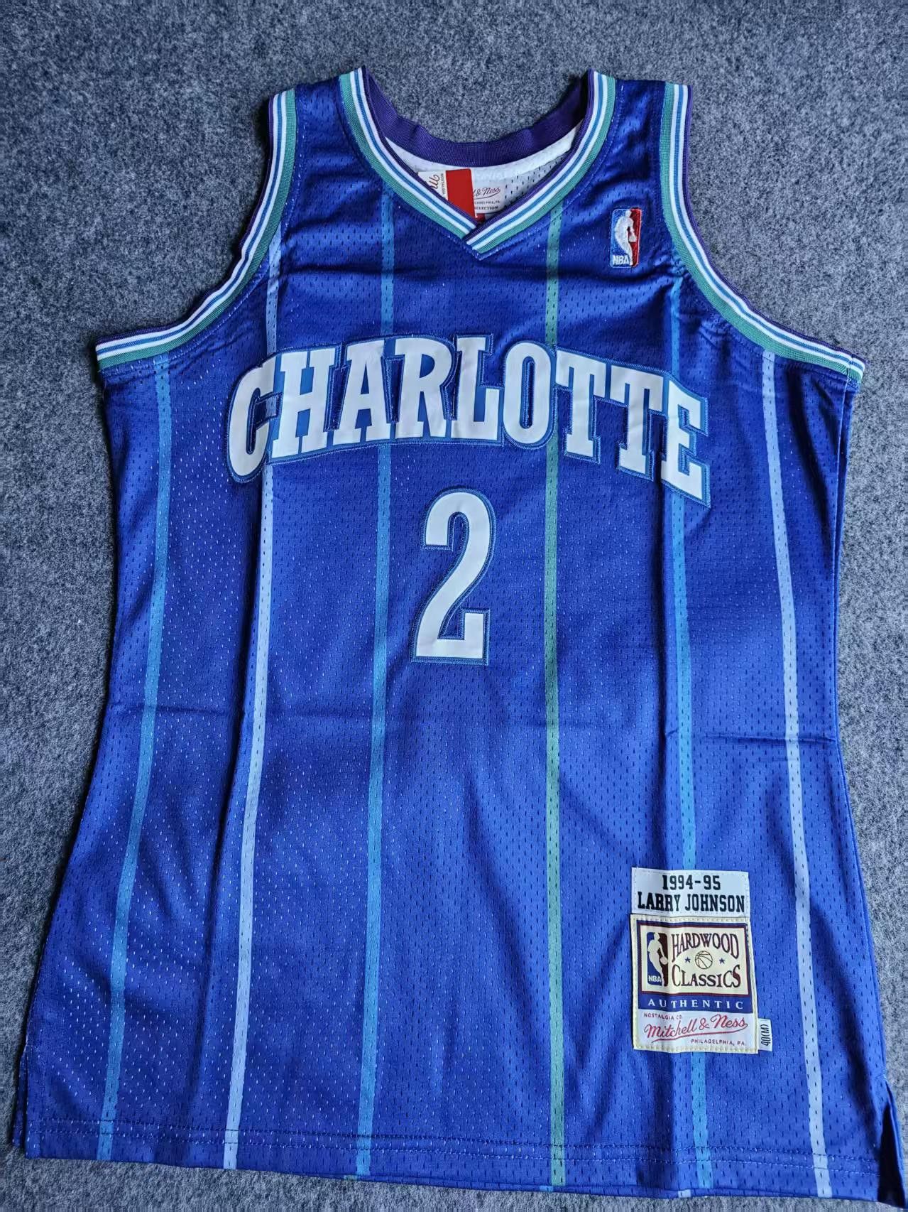 NBA 1994 95 Hornets 2 Larry Johnson Jersey Size US M / EU 48-50 / 2 - 1 Thumbnail