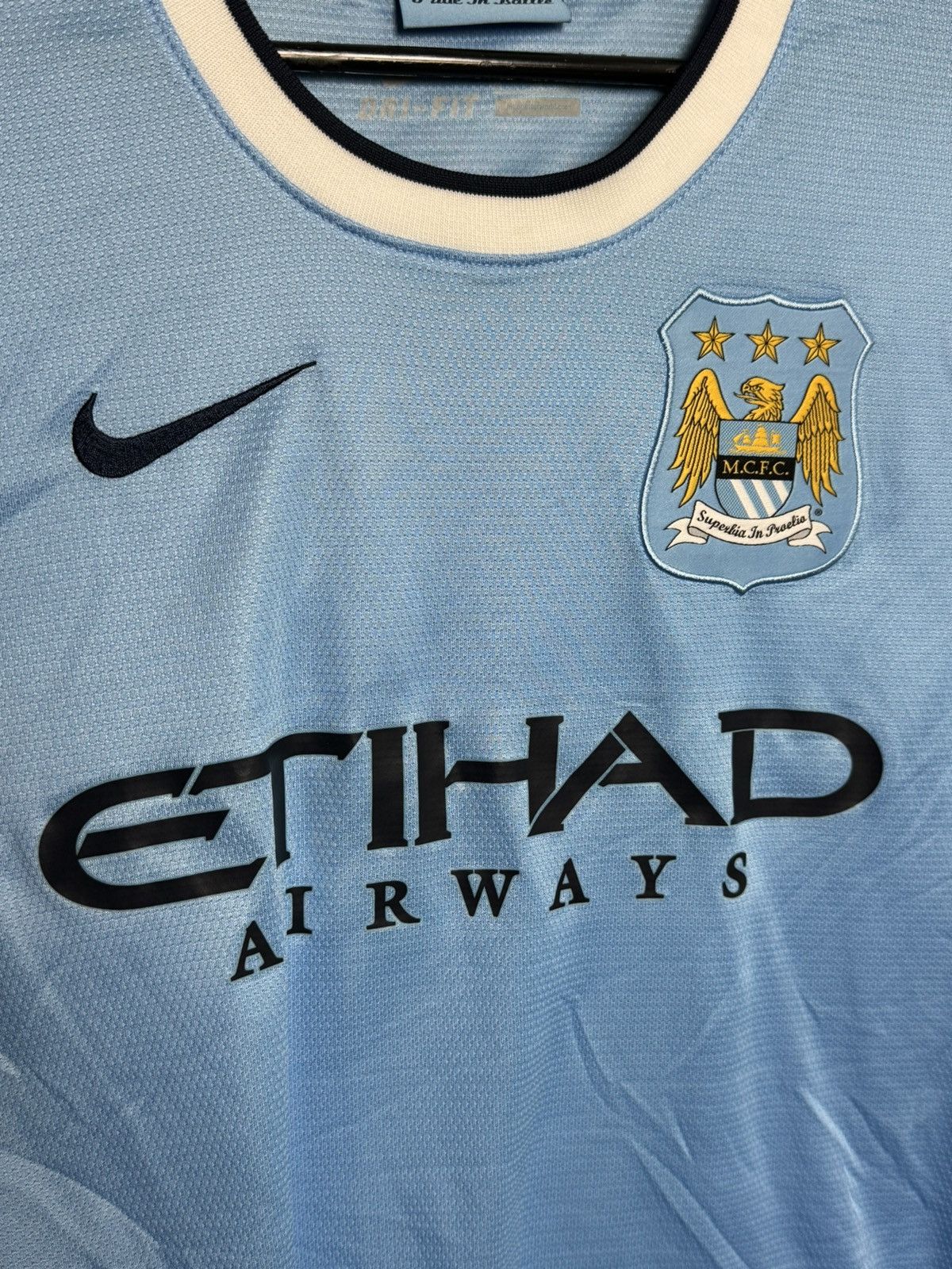 Nike Manchester City 13/14 Home Football Long Sleeve Jersey Size US S / EU 44-46 / 1 - 3 Thumbnail