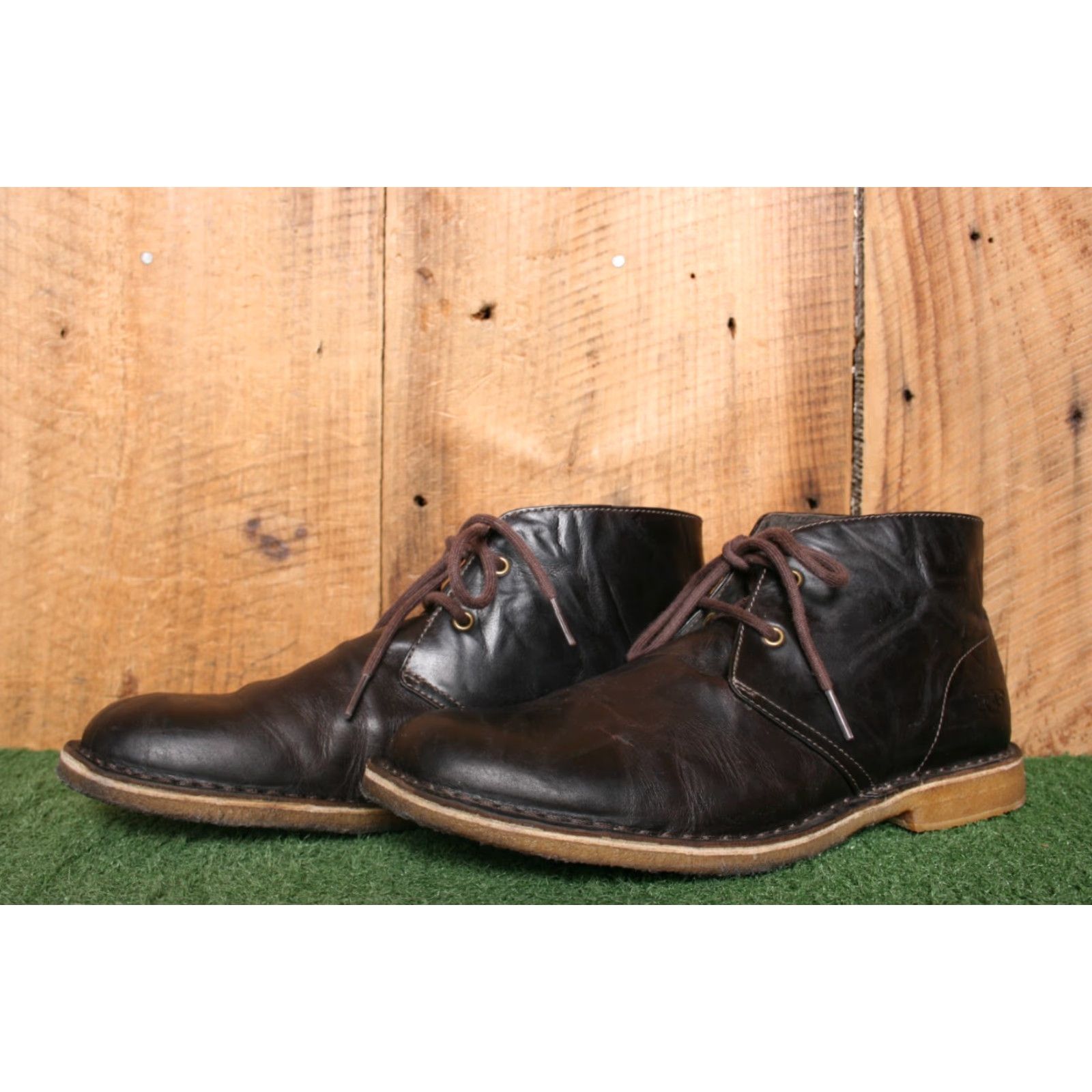 Ugg UGG Leighton Brown Leather Crepe Sole Chukka Boots Men's 11.5 Sz. 11.5 Leather Chukka Boots Mens Brown UGG Leighton Boots Size US 12 / EU 45 - 2 Thumbnail