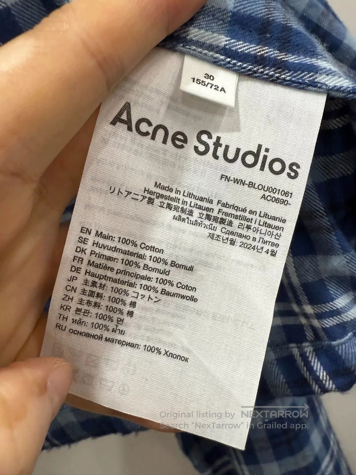 Acne Studios Acne Studios Plaid Jacket Size 30. Size XXS / US 00 / IT 34 - 3 Thumbnail