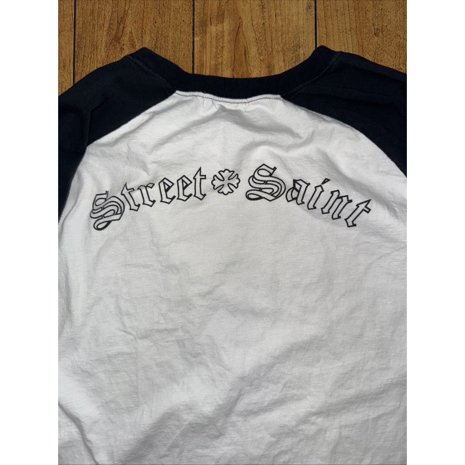 Hypebeast × Vintage Street Saint 3/4 Sleeve T-Shirt White XL 21x28 Size US XL / EU 56 / 4 - 7 Thumbnail