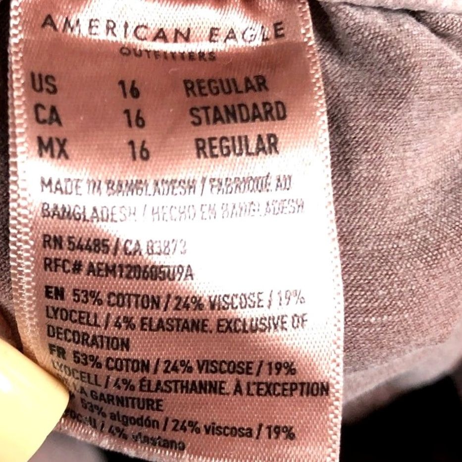 American Eagle Outfitters VINTAGE American Eagle Womens Pants Dusty Purple High Rise Ankle Zip Stretch 16 Size 38" / US 16 / IT 52 - 5 Thumbnail
