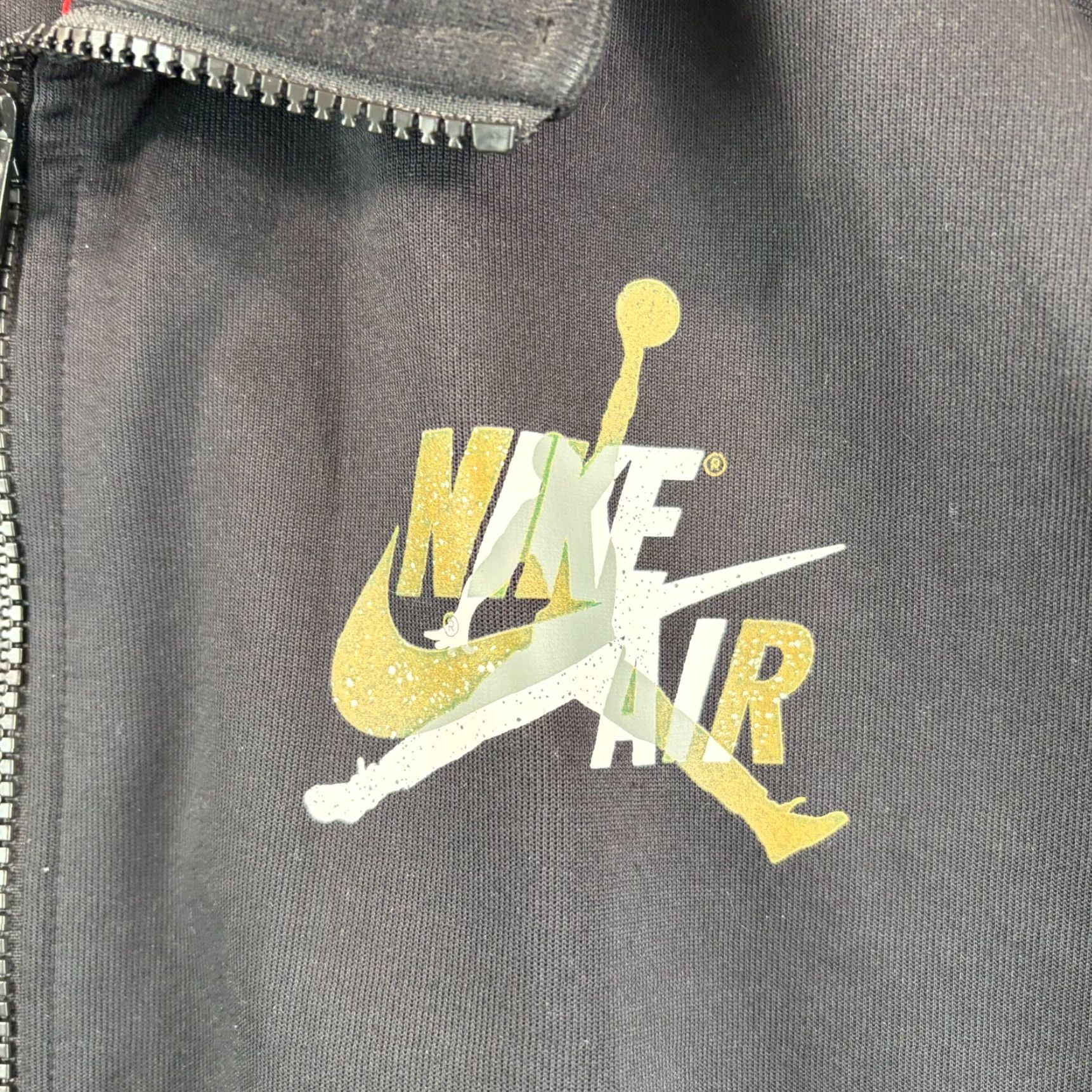 Jordan Brand Nike Jordan Jumpman Logo Classics Tricot Warm-Up Jacket & Jogger Pants Set Men Large Black Size US 33 - 4 Thumbnail