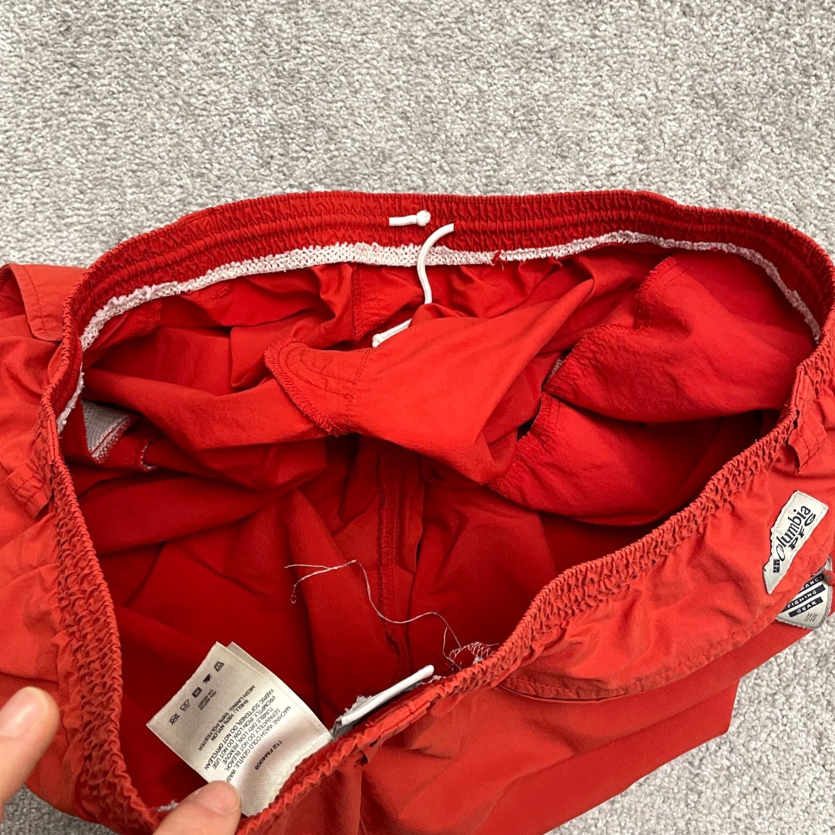 Vintage Columbia Shorts Mens XXL Red Water Trunks Elastic Waist Swim PFG Omni Shade Size US 39 - 7 Thumbnail