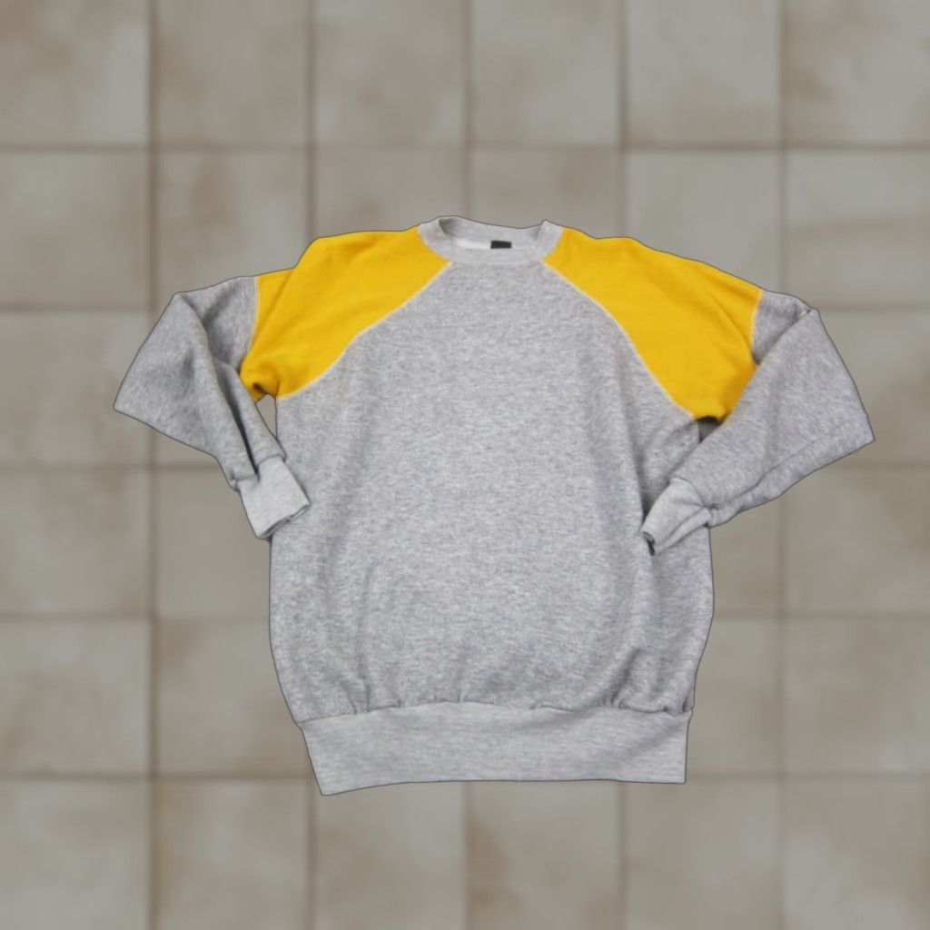 Wrangler Wrangler Sweatshirt XL Men Gray Fleece 60s Vintage Style Pullover Crew Neck, Solid, Regular Fit, Outdoor Sports, Gym & Training, Long Sleeve Size US XL / EU 56 / 4 - 1 Thumbnail
