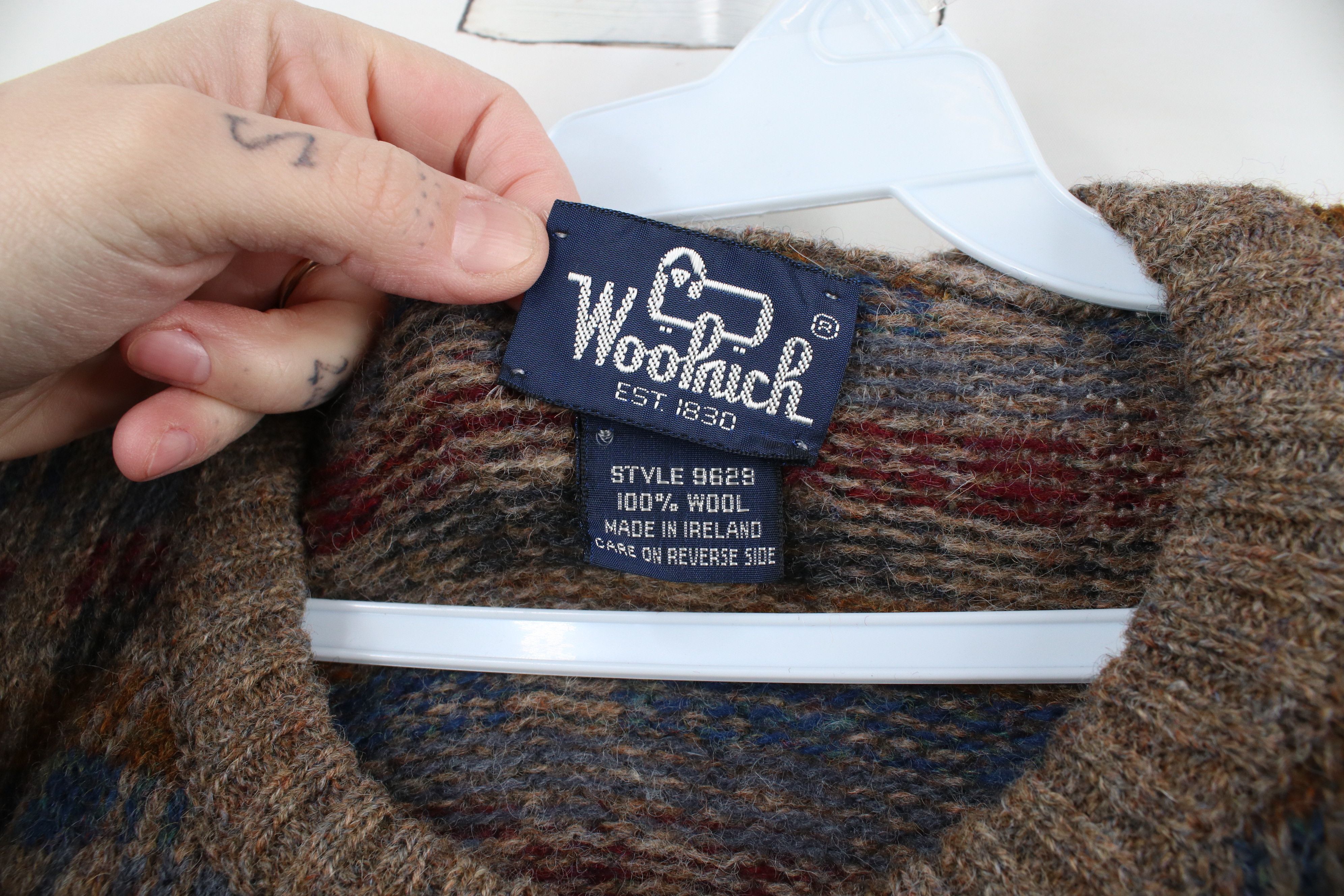 Vintage × Woolrich Woolen Mills Vintage 90s Woolrich Heavyweight Wool Knit Crewneck Sweater Size US M / EU 48-50 / 2 - 4 Thumbnail