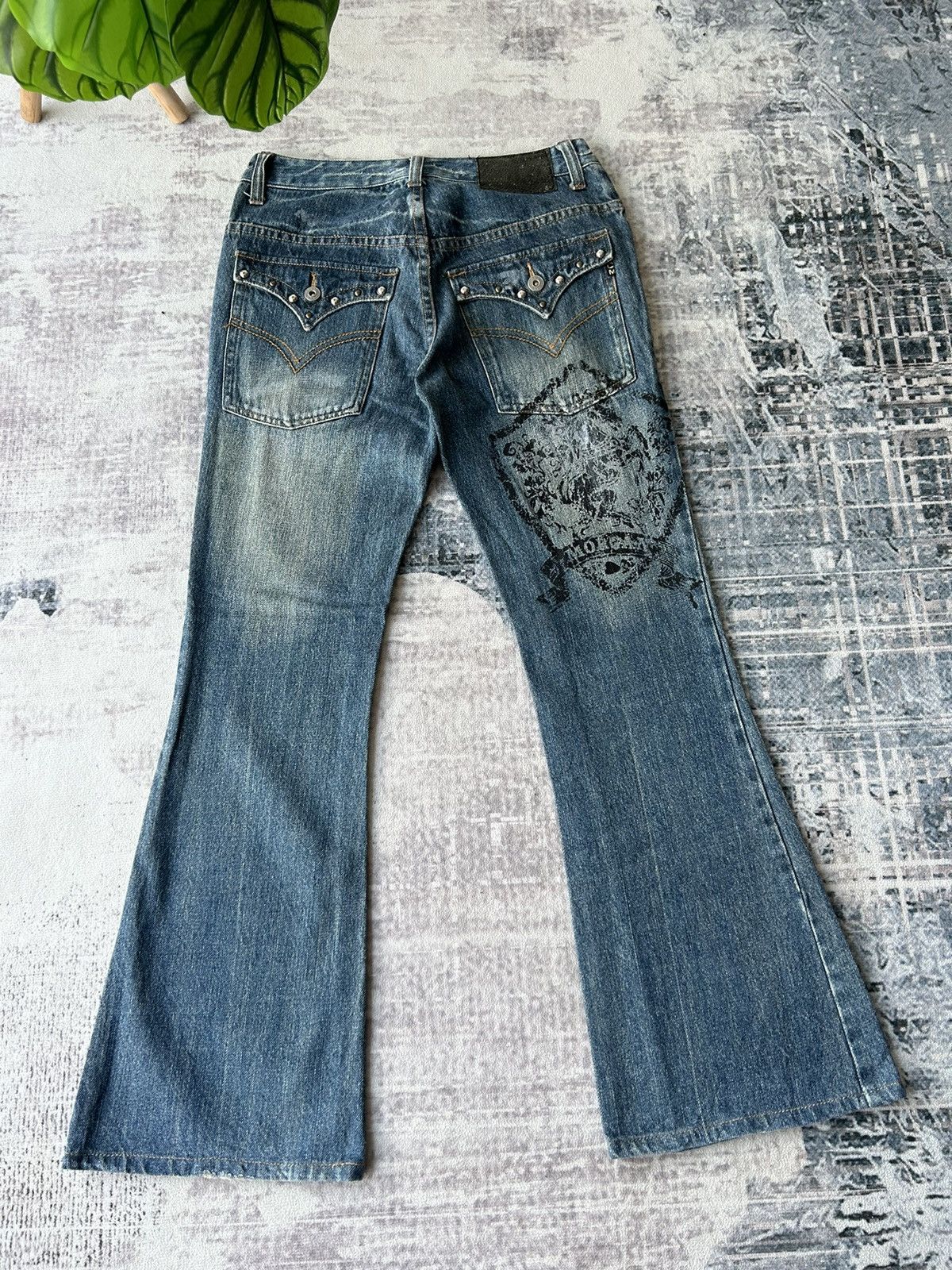 image of If Six Was Nine x Morgan Homme Flared Jeans in Denim, Men's (Size 28)