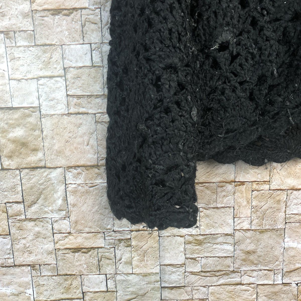 Handmade × Homespun Knitwear × Japanese Brand DL Pual CeCin Raciqn crochet meshnet Cardigan Knitwear #A201 Size M / US 6-8 / IT 42-44 - 7 Thumbnail