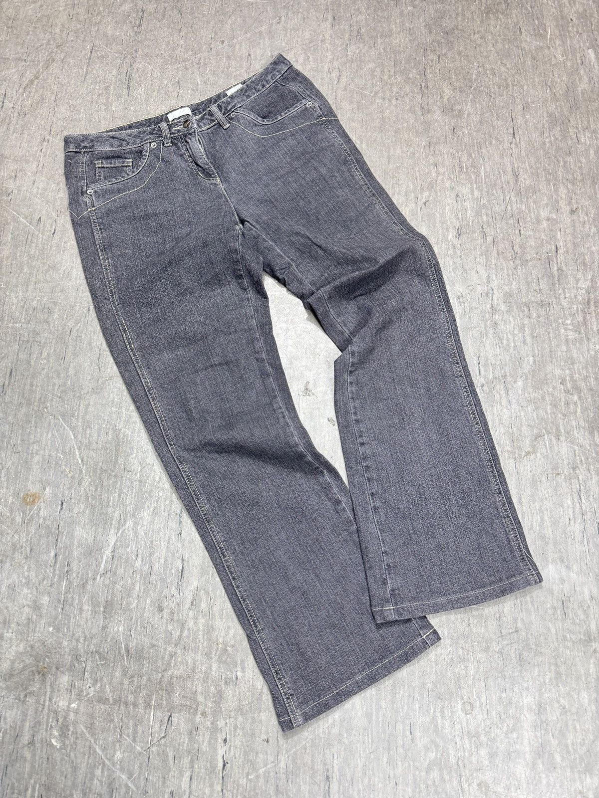Japanese Brand × Kapital ᶠᵃⁿᶜʸᵍᵘʸ Y2K Flared Denim Boootcut Flared Jeans Cargo Pant Size US 32 / EU 48 - 1 Thumbnail