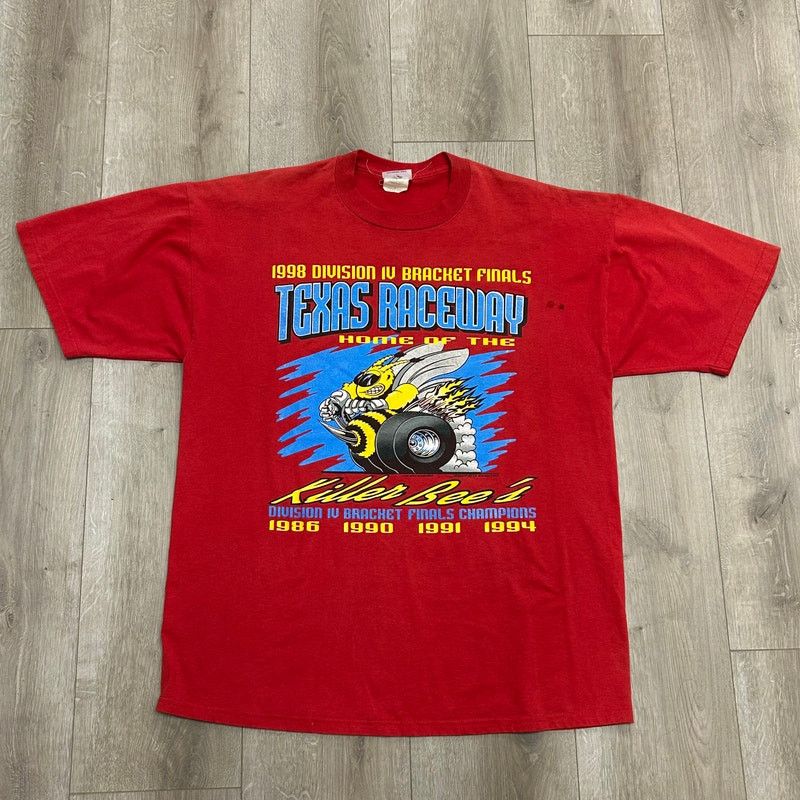 NASCAR 1998 Texas Raceway Division IV Finals Killer Bee 1 Tee XL Size US XL / EU 56 / 4 - 7 Thumbnail