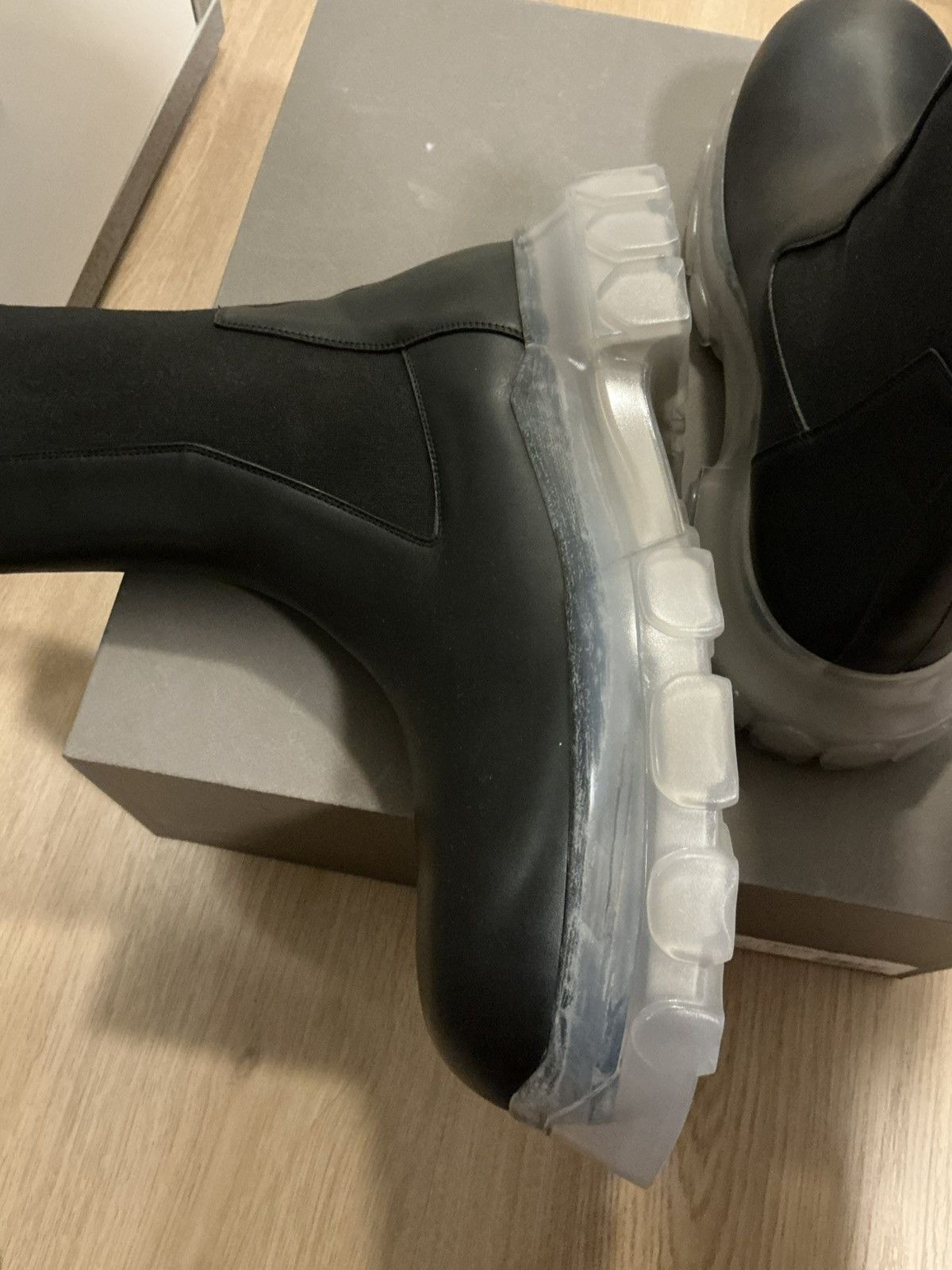 Rick Owens Black Beatle Bozo Tractor Boots Size US 12 / EU 45 - 6 Thumbnail
