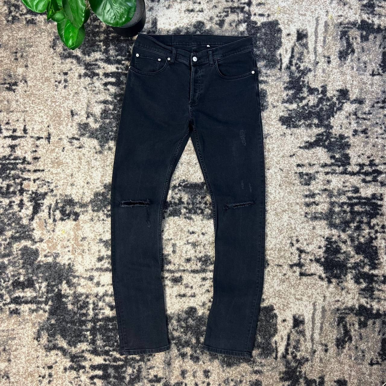 Sandro Sandro Paris Luxury Distressed Style Gray Denim Jeans Size US 33 - 1 Thumbnail