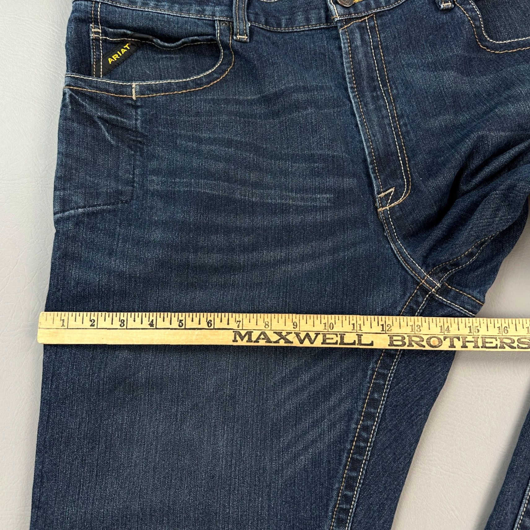 Ariat Ariat Rebar M4 Jeans Mens 42x29 Dark Wash Denim Relaxed Bootcut Work Wear Size US 42 / EU 58 - 5 Thumbnail