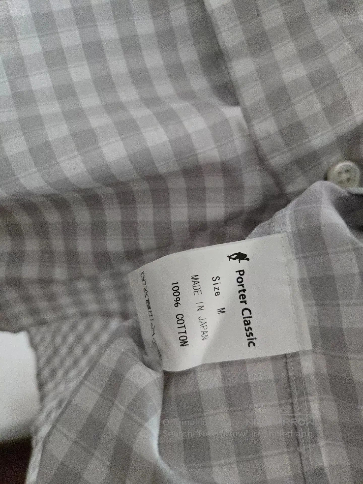 Porter Classic Porter Classic Roll Up Kyoto Limited Gray Check Shirt. Size US M / EU 48-50 / 2 - 4 Thumbnail
