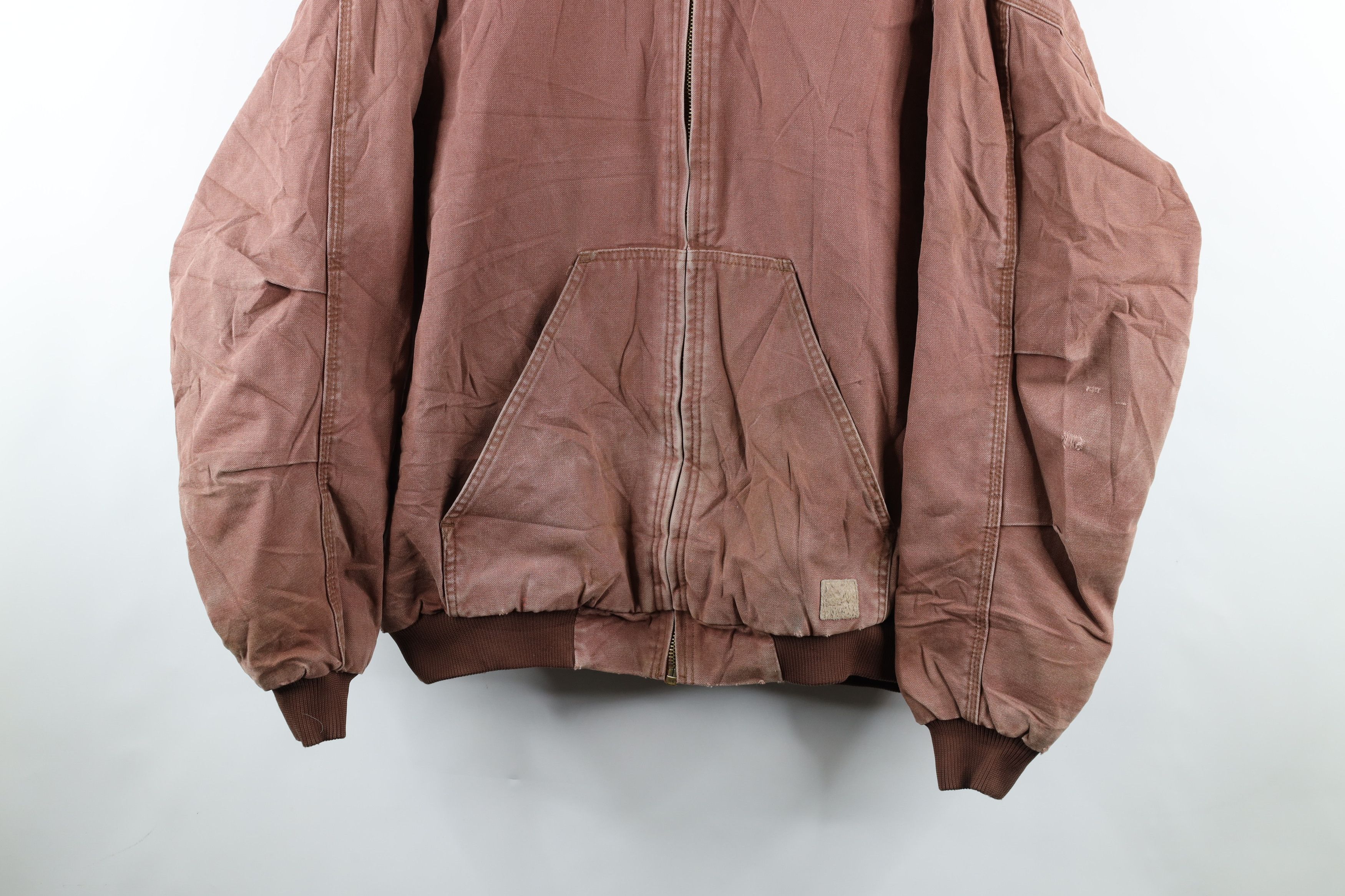 Vintage Vintage Streetwear Lined Hooded Canvas Work Jacket Brown Size US XXL / EU 58 / 5 - 3 Thumbnail