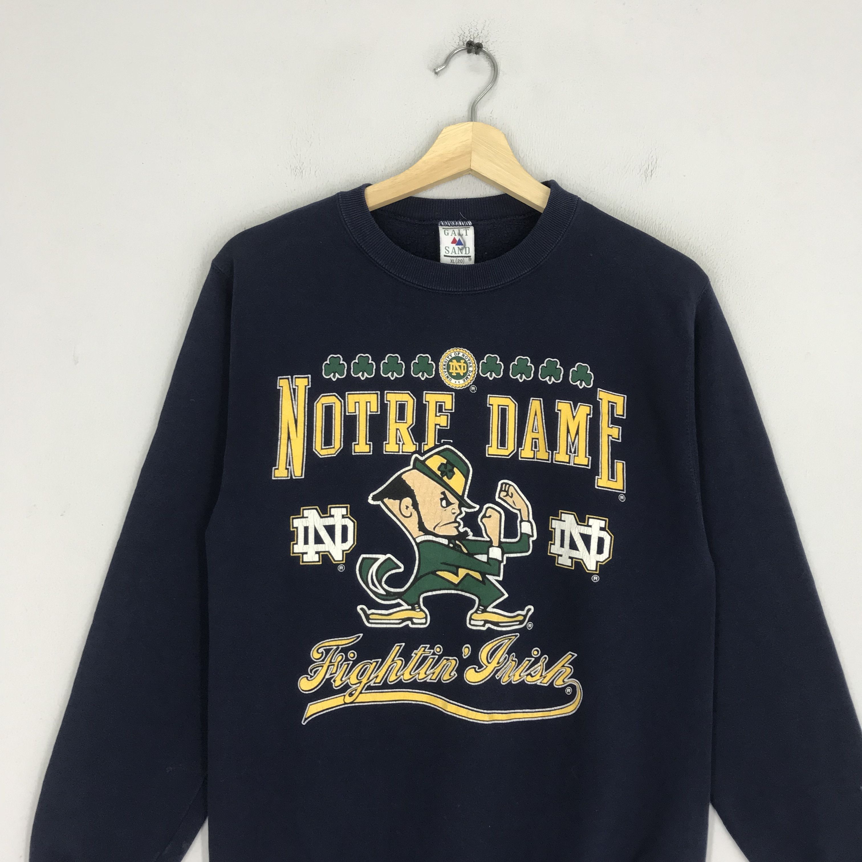 Japanese Brand Vintage 90s Notre Dame Sweatshirt - 56 Size US S / EU 44-46 / 1 - 2 Thumbnail