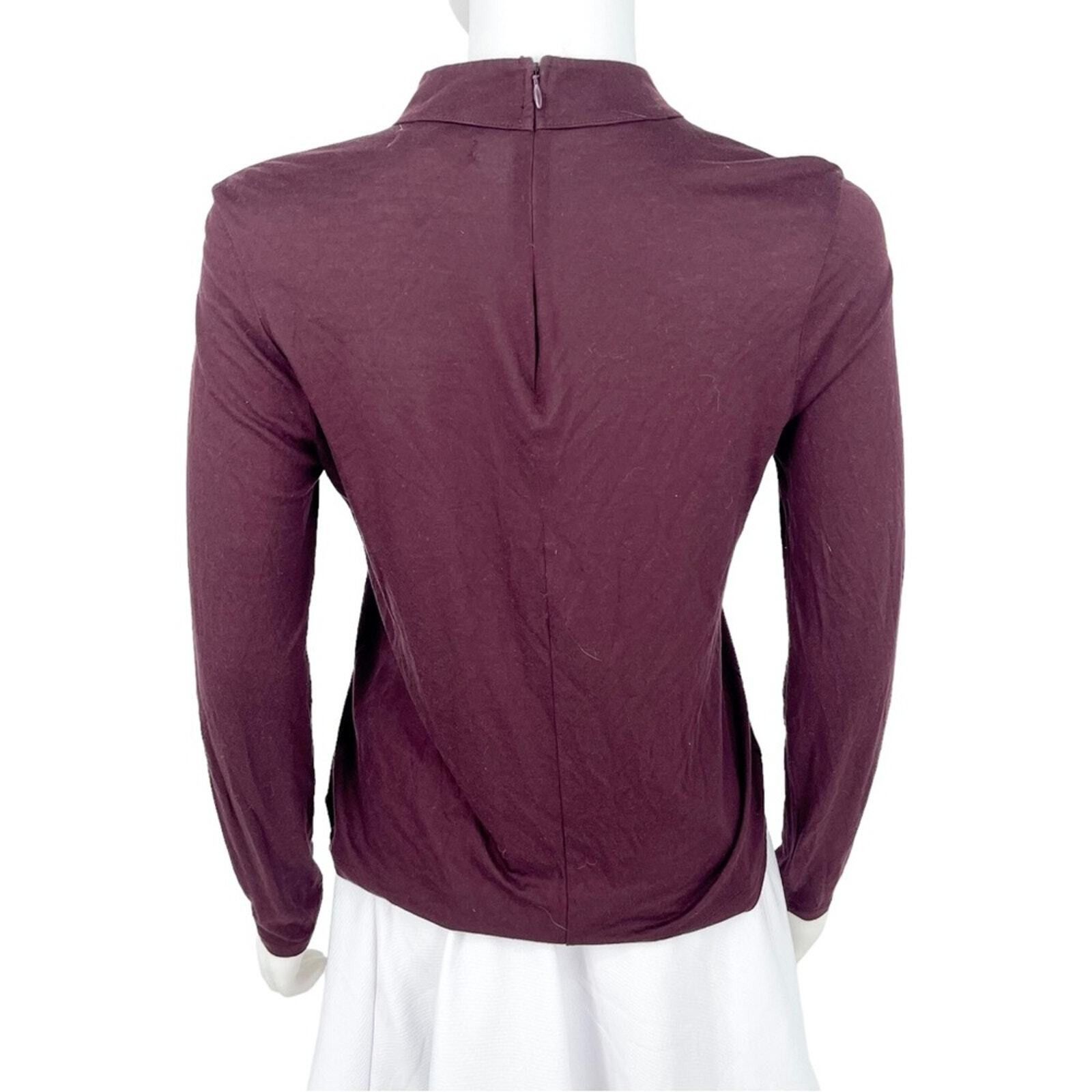 Madewell Madewell Halter Neck Long Sleeve Eggplant Blouse Size Medium Size M / US 6-8 / IT 42-44 - 5 Thumbnail