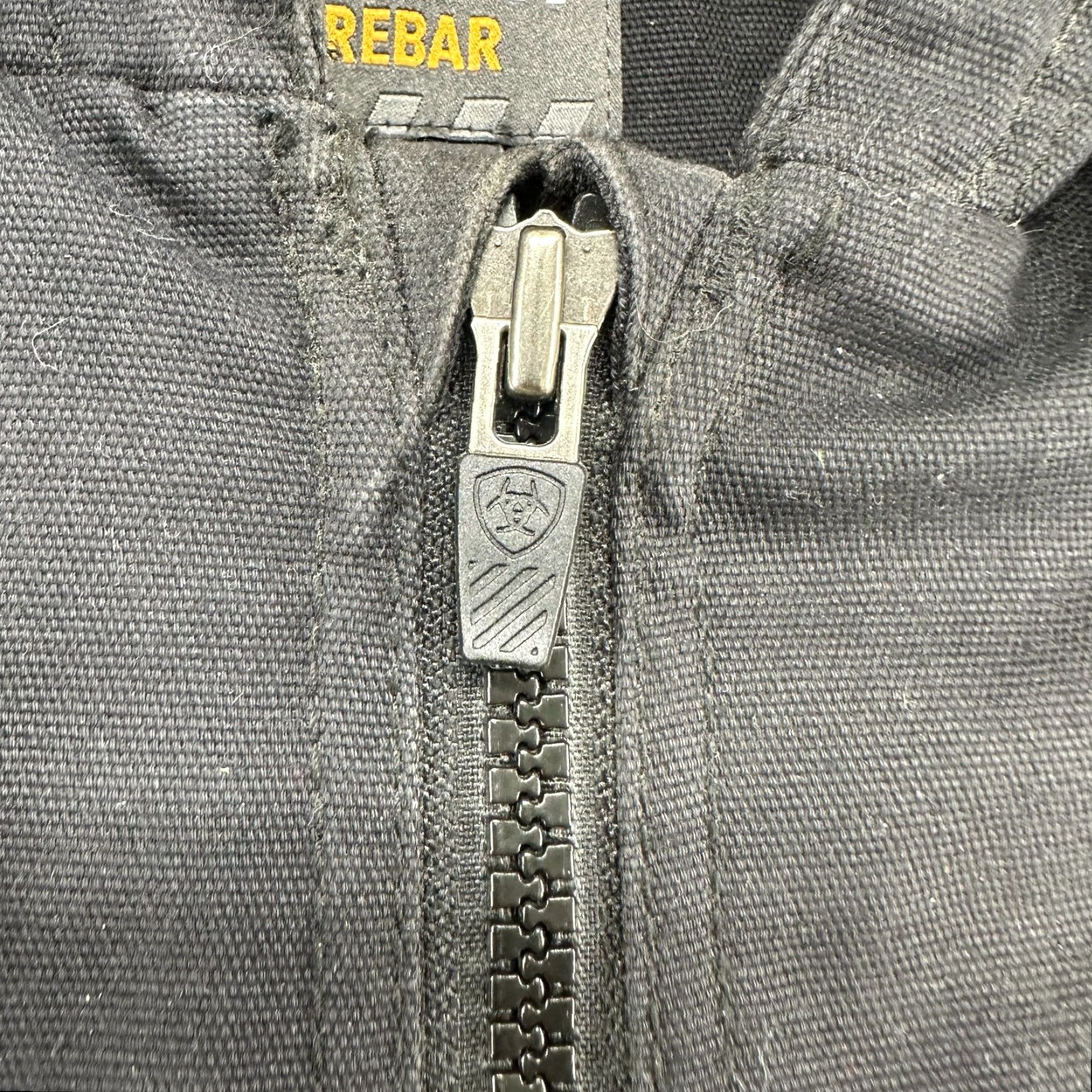 Ariat Ariat Rebar Jacket Mens XL Black Full Zip Hooded Lined Parka Mid-Length Steel/Black? Size US XL / EU 56 / 4 - 4 Thumbnail