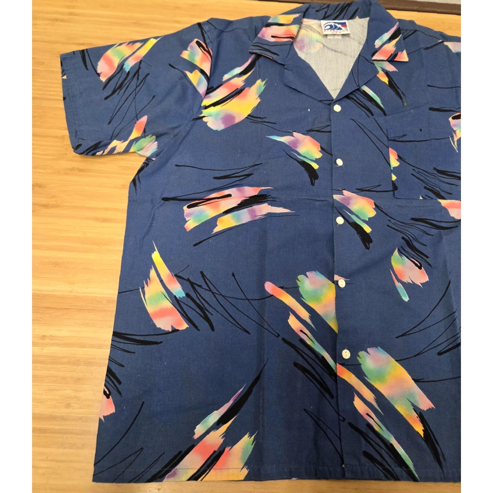 Vintage VINTAGE Pipeline USA Shirt Mens 1XL Blue Hawaiian Aloha Camp Button Front Made in USA Size US XL / EU 56 / 4 - 3 Thumbnail