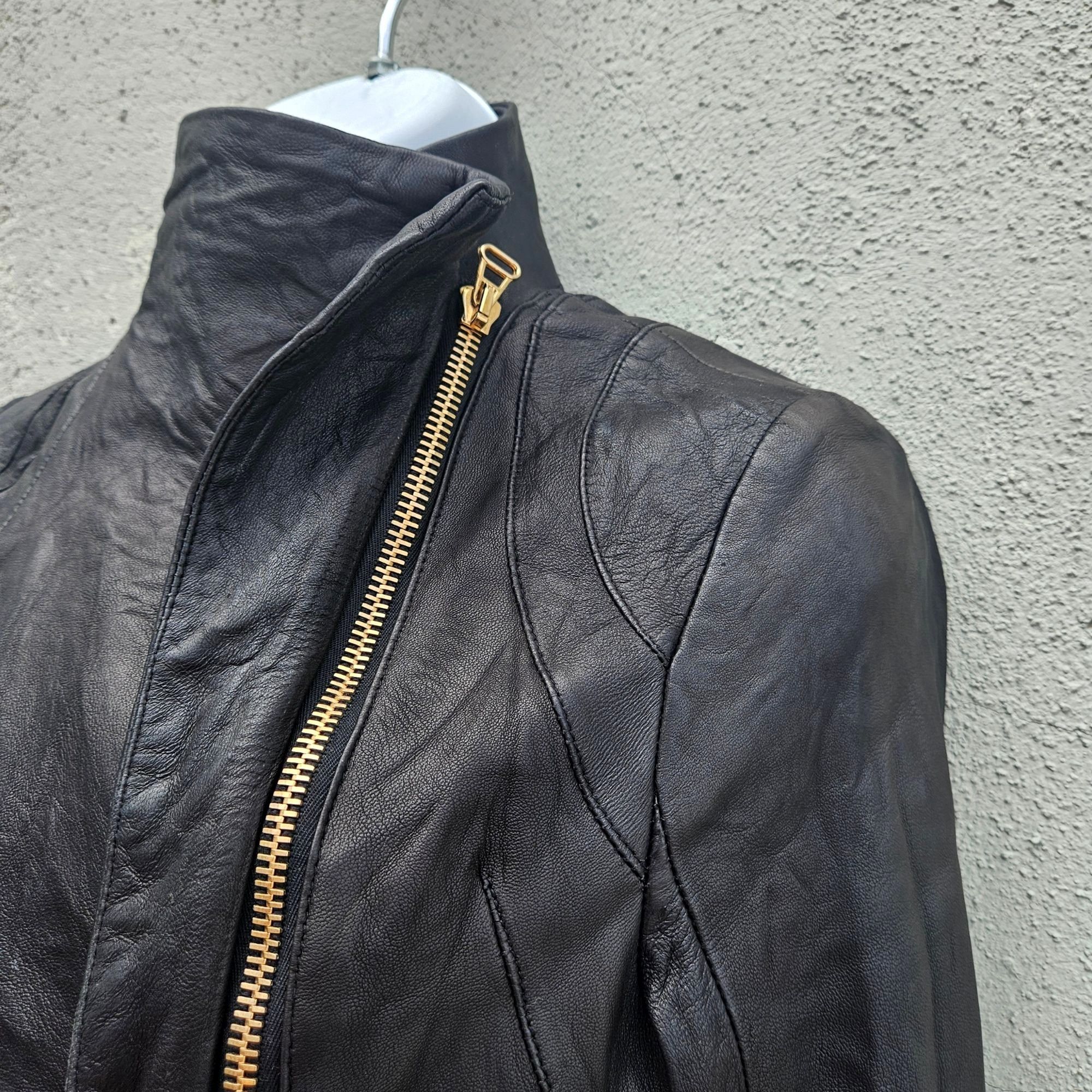 Other Vintage Pegah Anvarian Black Lambskin Leather Cropped Bolero Size S / US 4 / IT 40 - 11 Thumbnail