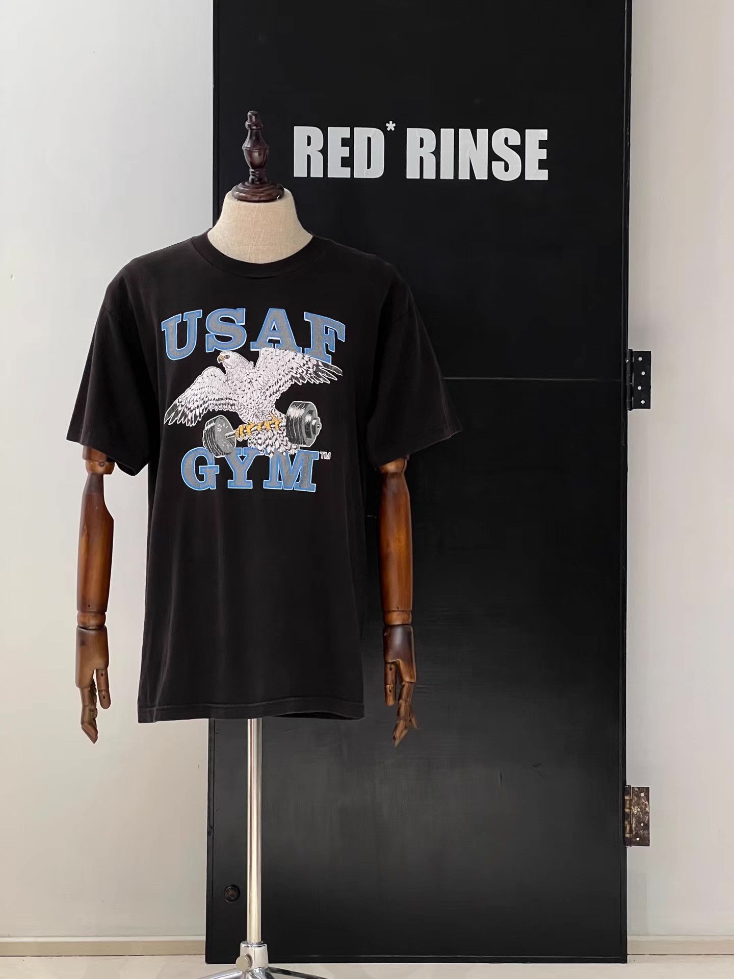 Balenciaga Vintage Washed Eagle USAF Short Sleeve T-shirt Q13 Size US L / EU 52-54 / 3 - 2 Thumbnail