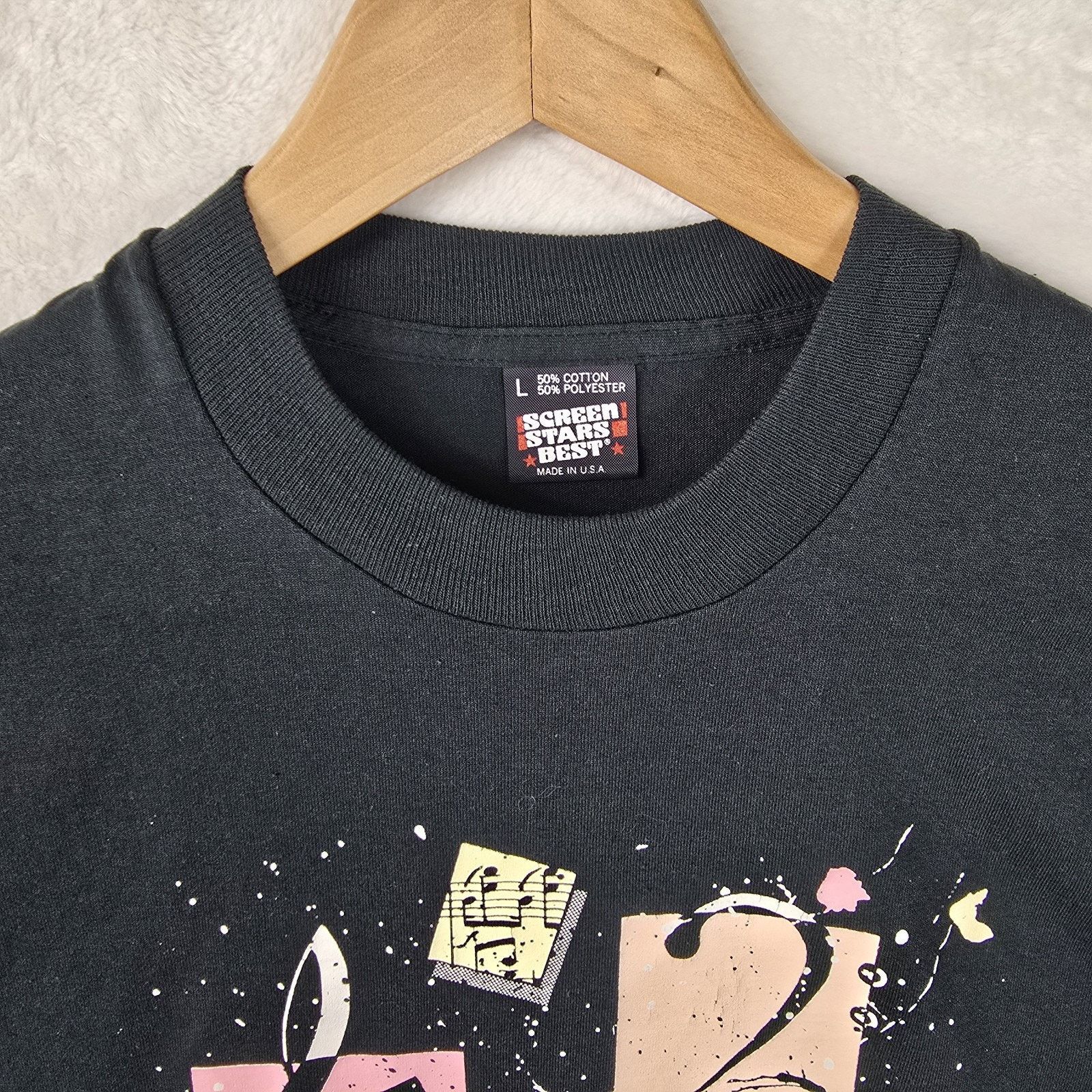 Other Vintage Piano Keys Music Notes Mens Shirt Large 90s Size US M / EU 48-50 / 2 - 4 Thumbnail