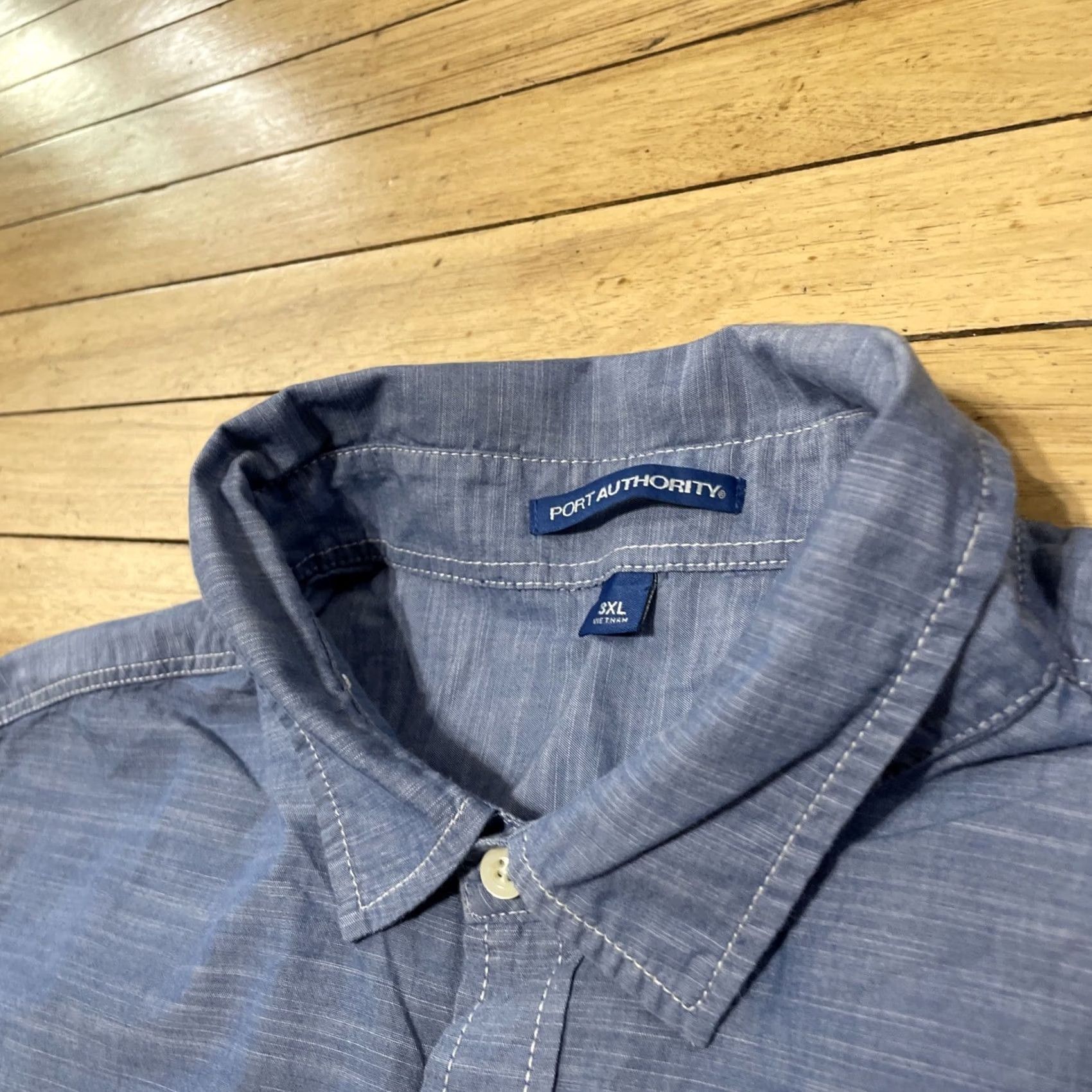 Port Authority Port Authority Button Up Shirt Men 3XL Blue Light Chambray Western Pockets Casual Button-Up Shirt Mens 3XL Blue Chambray Western Capsule Size US XXL / EU 58 / 5 - 4 Thumbnail
