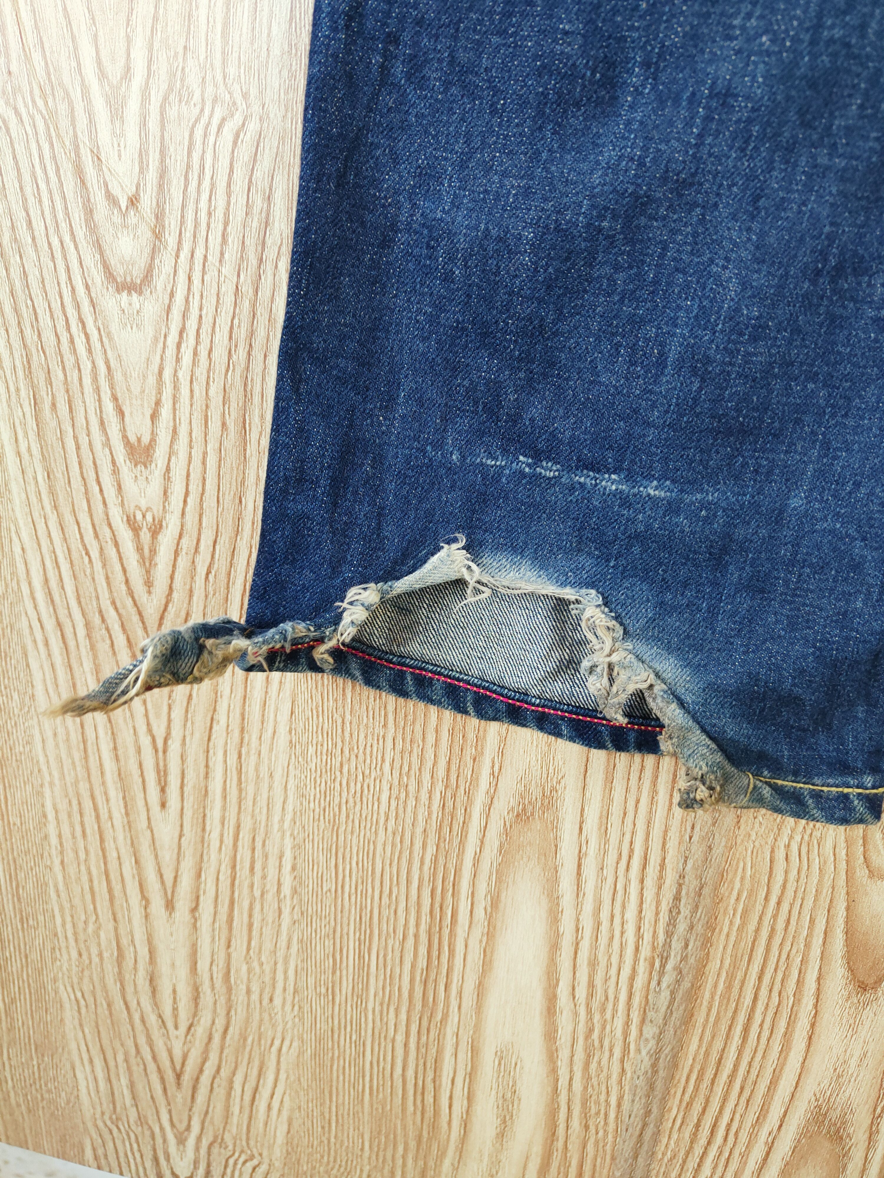 Japanese Brand Paul Smith selvedge Dark Blue Distressed Ripped Jeans #W604 Size 27" / US 4 / IT 40 - 10 Thumbnail