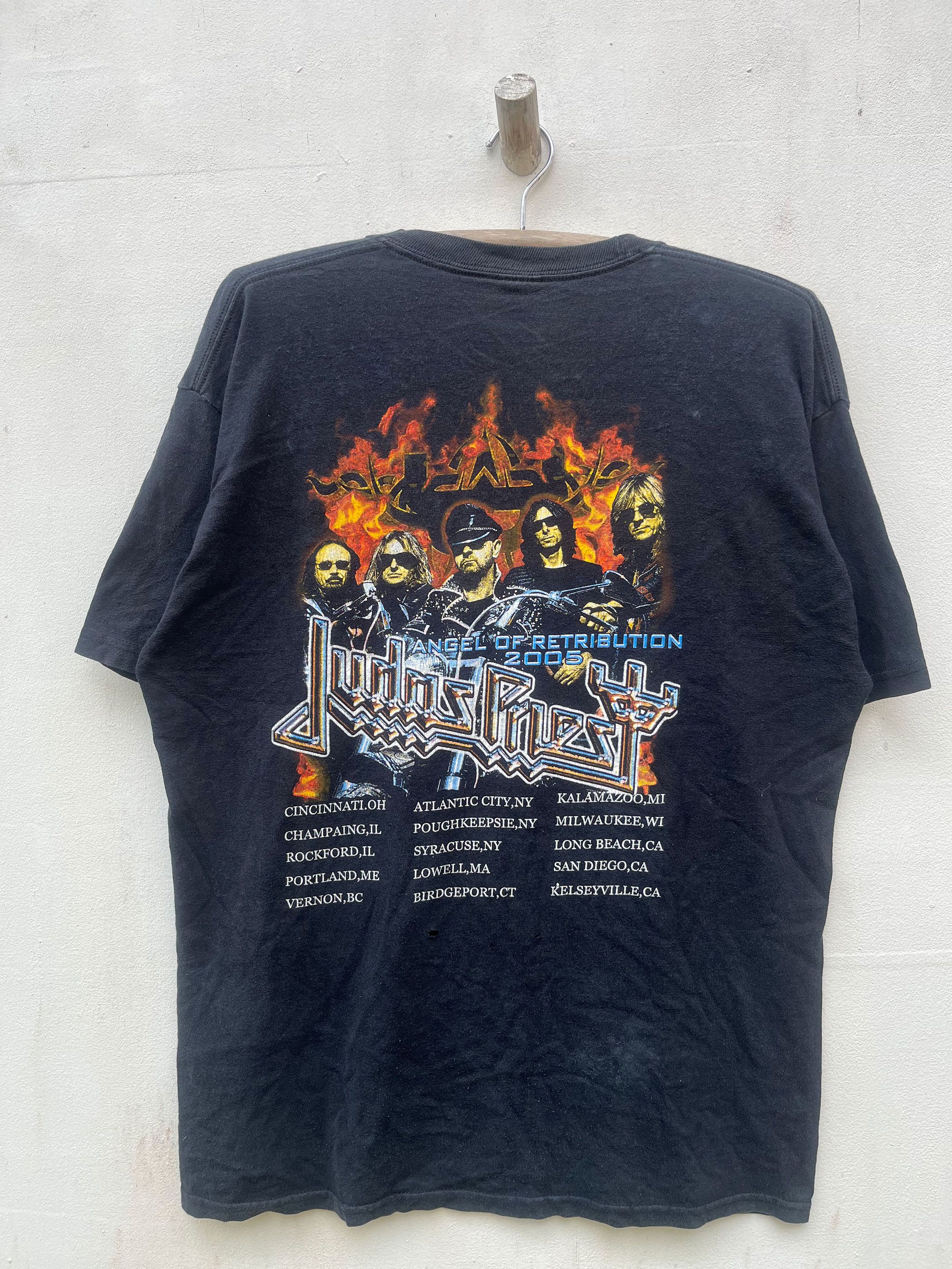 Band Tees Vintage Judas Priest Heavy Metal Tour 2000s y2k Back Hit Size US XL / EU 56 / 4 - 4 Thumbnail