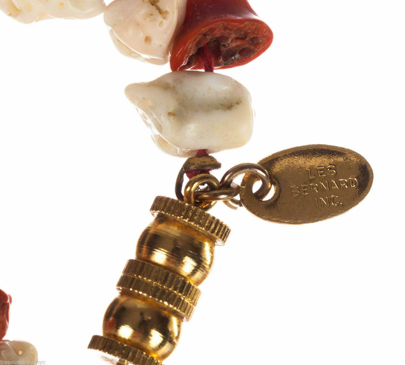 Designer Les Bernard Red & White Mediterranean Nugget Coral Necklace Size ONE SIZE - 5 Thumbnail